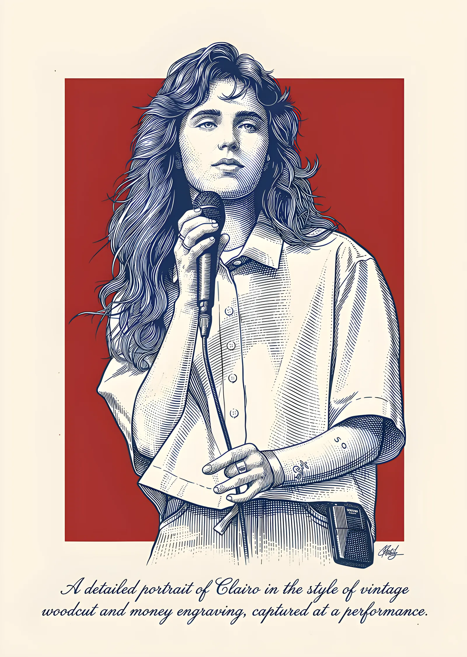 Clairo: Vintage Gravür Baskısı metal tablo