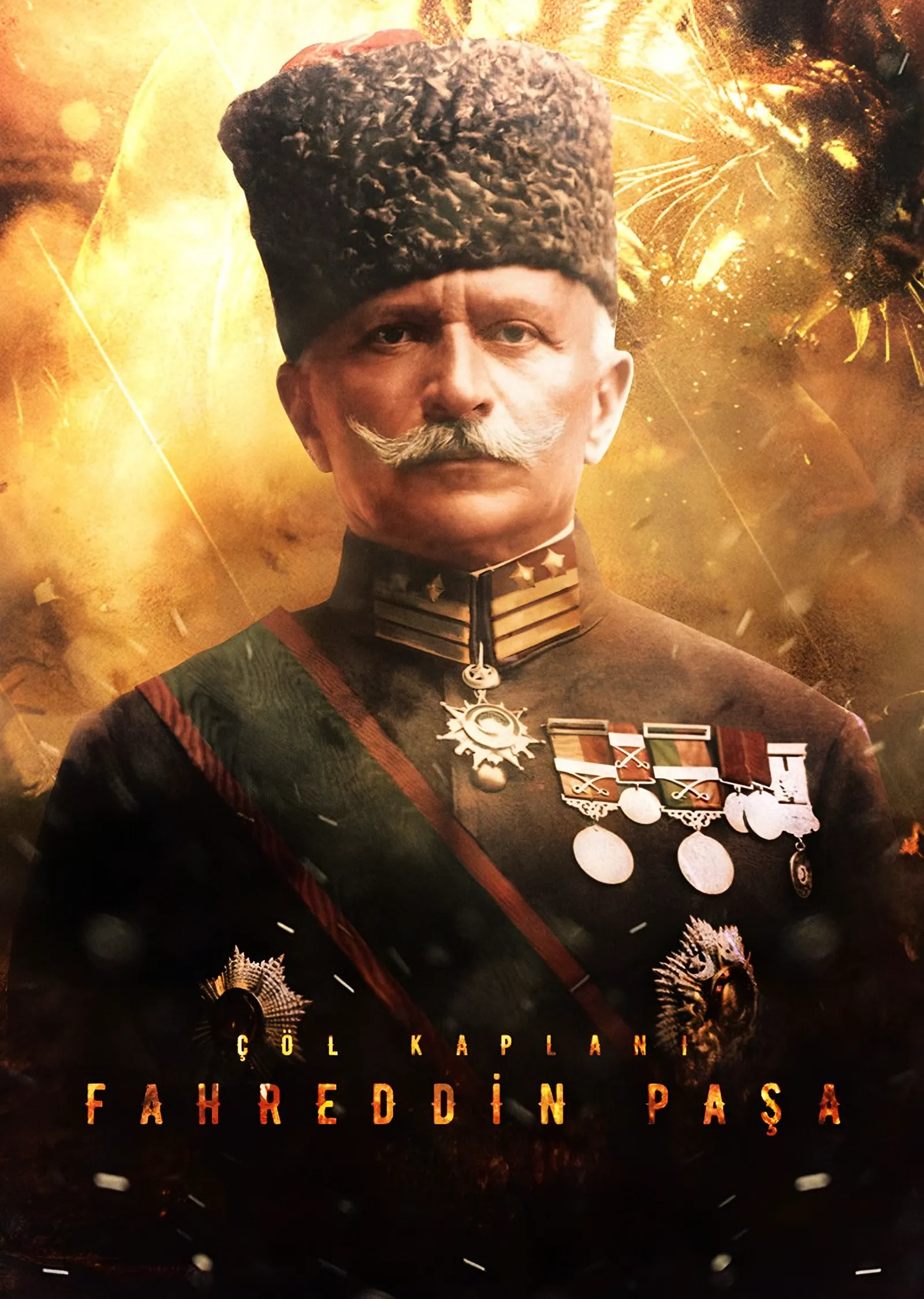 Çöl Kaplanı Fahreddin Paşa metal tablo