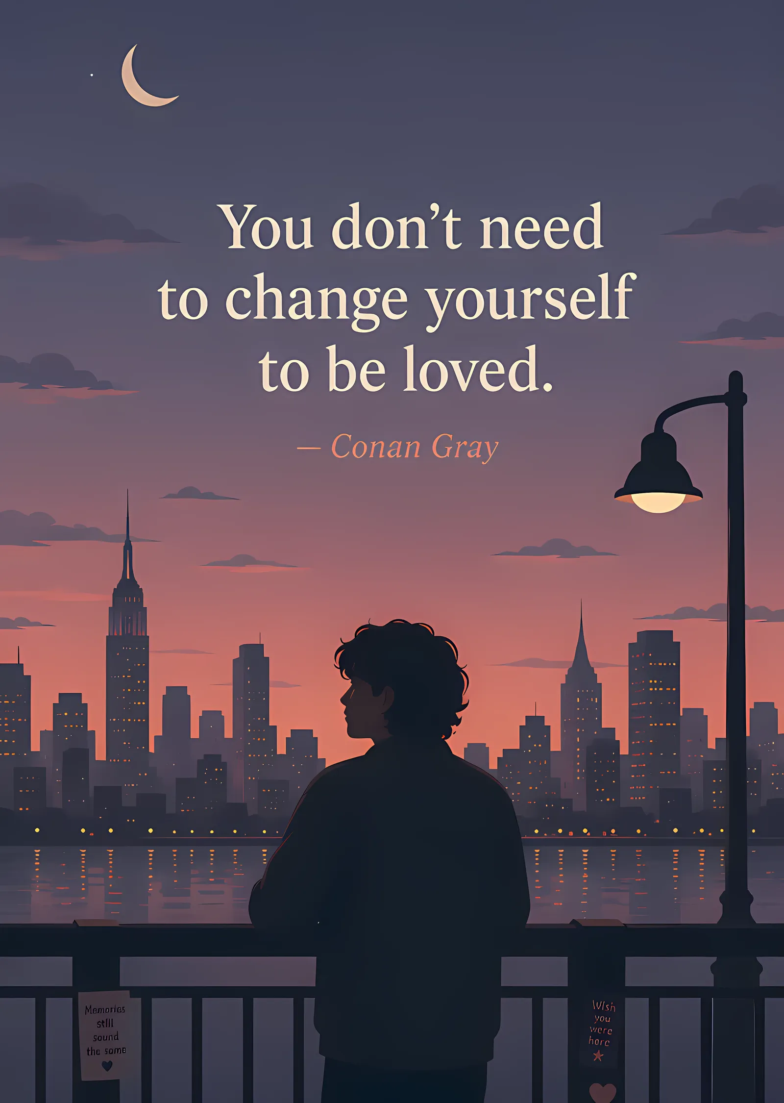 Conan Gray: You Don't Need to Change Yourself metal tablo
