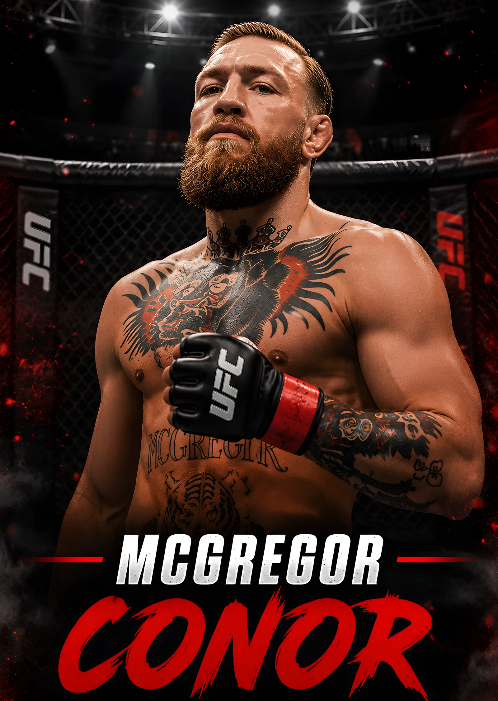 Conor McGregor: Kafes Işıkları Altında metal tablo