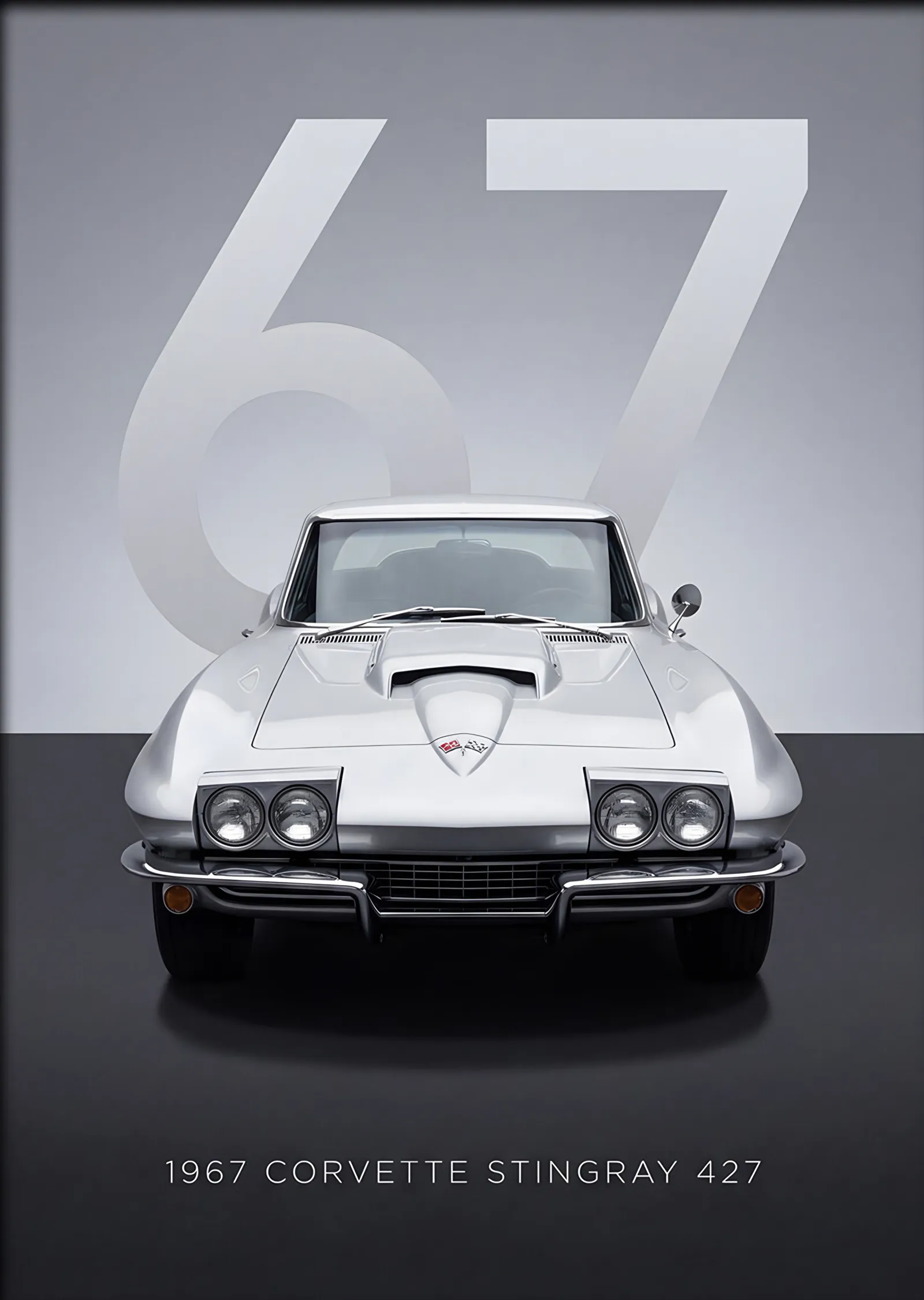 Corvette Stingray 427 metal tablo