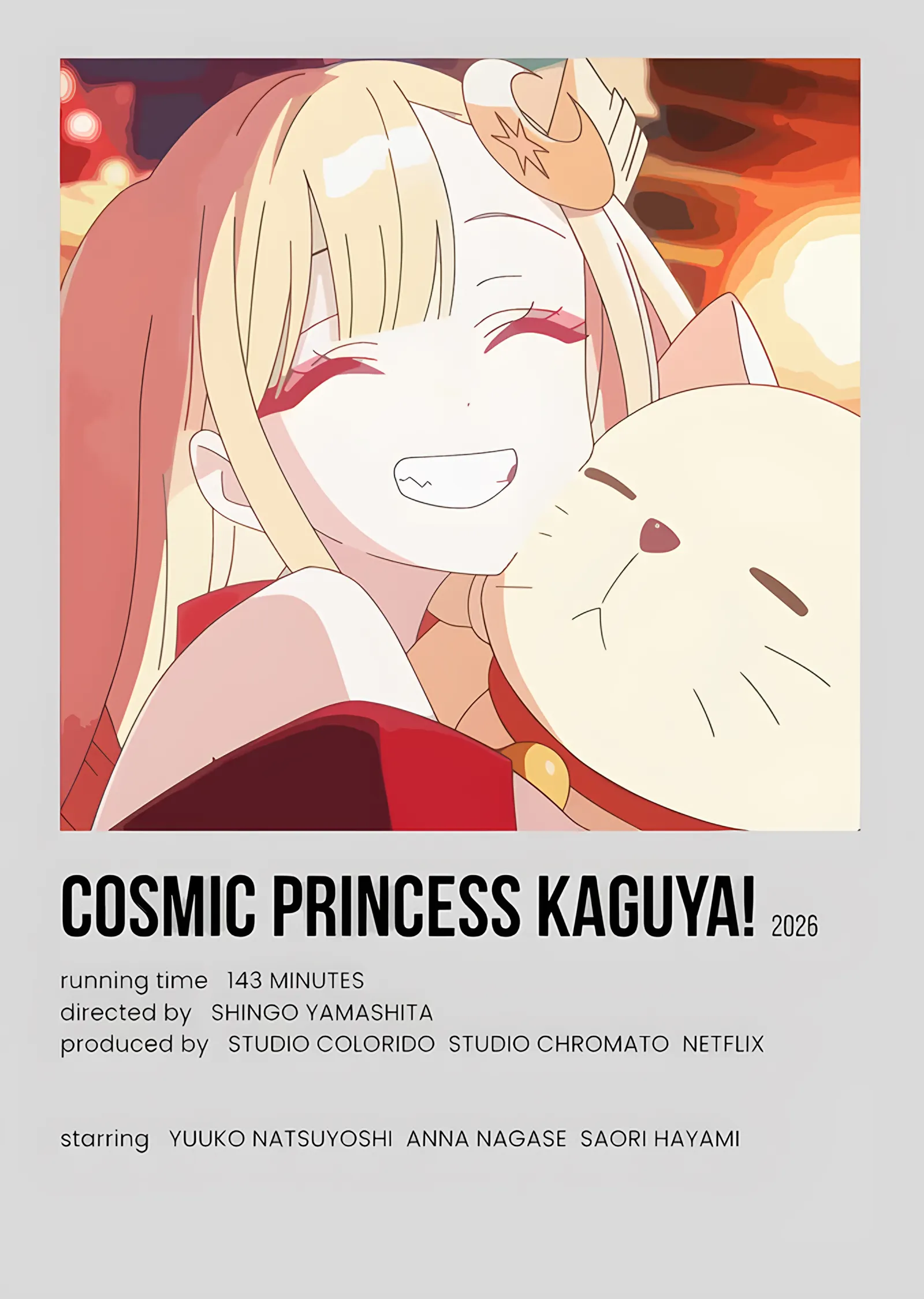 Cosmic Princess Kaguya: Gülen Prenses ve Kedi metal tablo