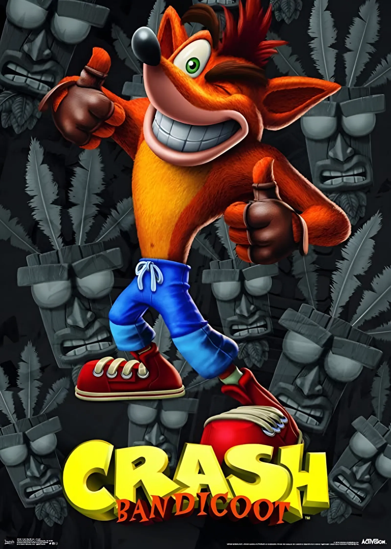 Crash Bandicoot: Aku Aku Maskesi metal tablo