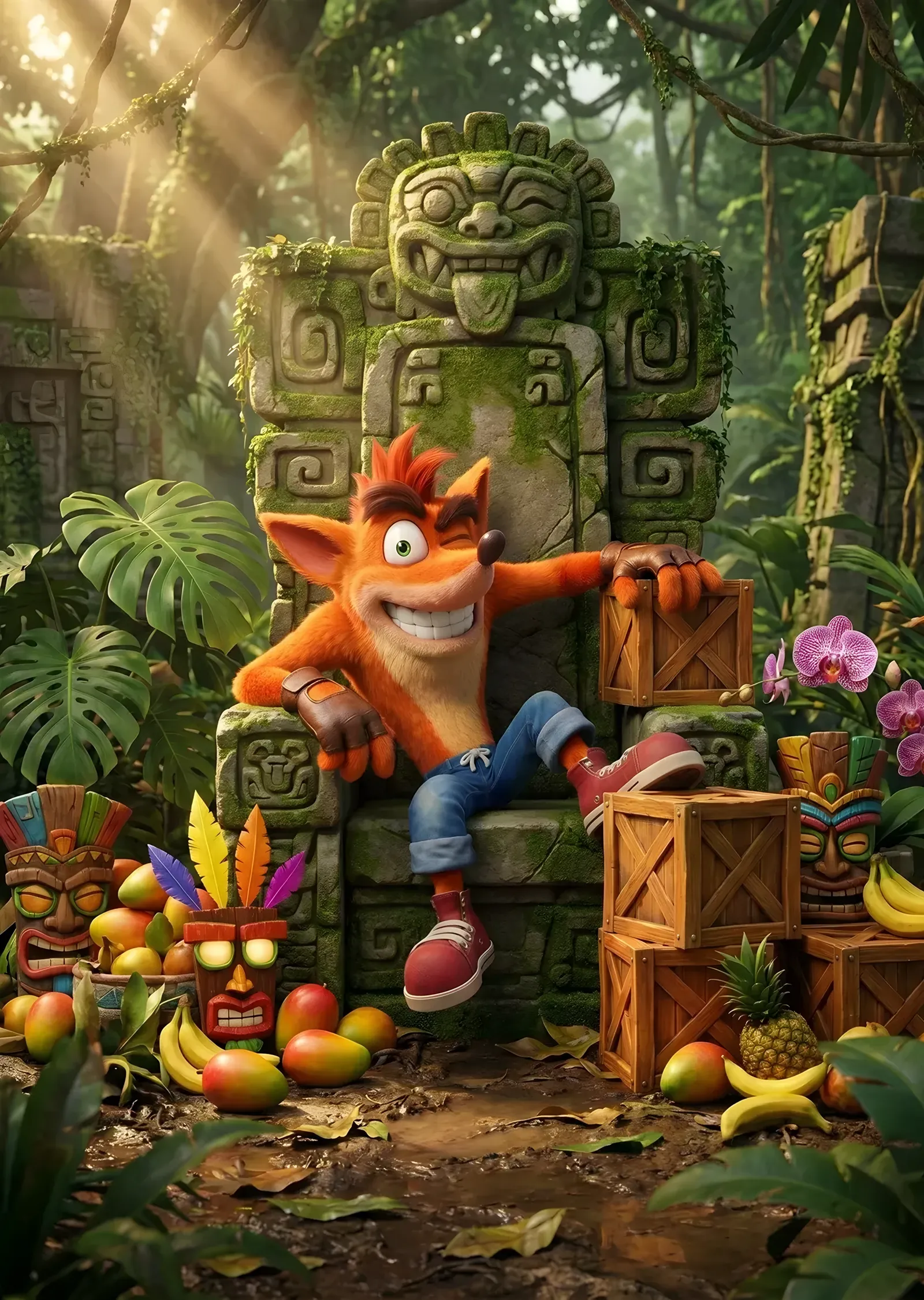 Crash Bandicoot: Tapınak Bahçesi metal tablo