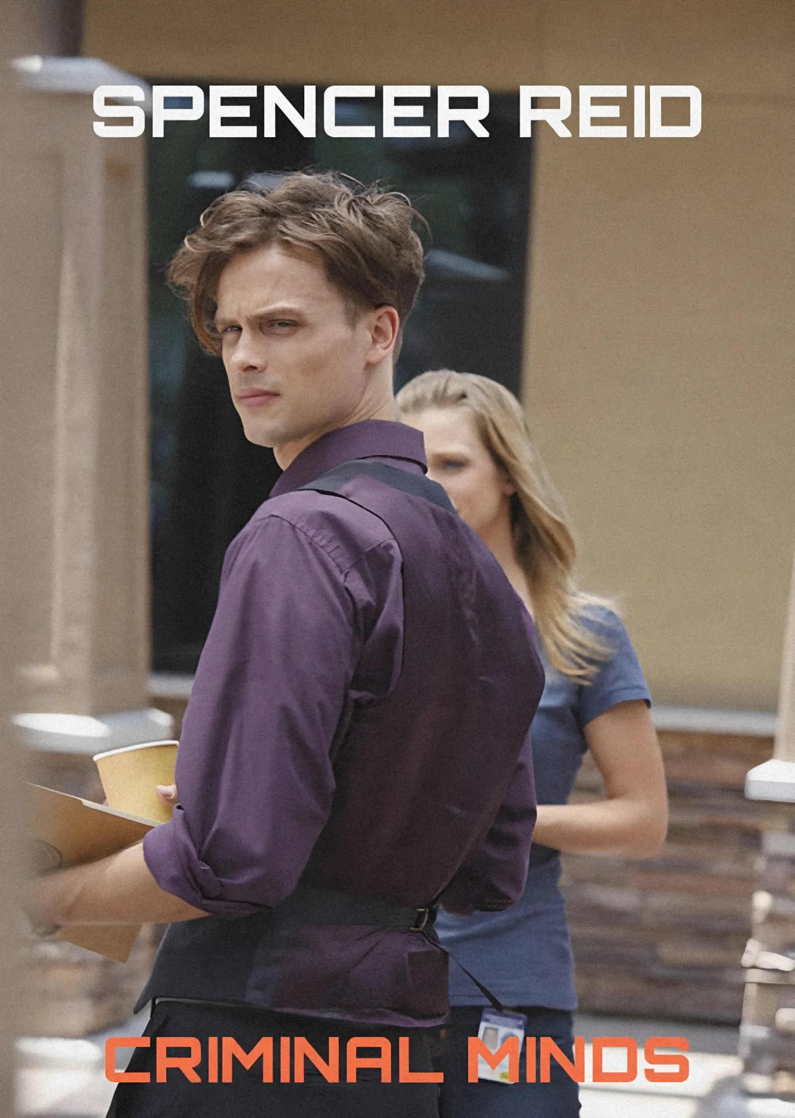 Criminal Minds: Mor Gömlekli Spencer Reid metal tablo