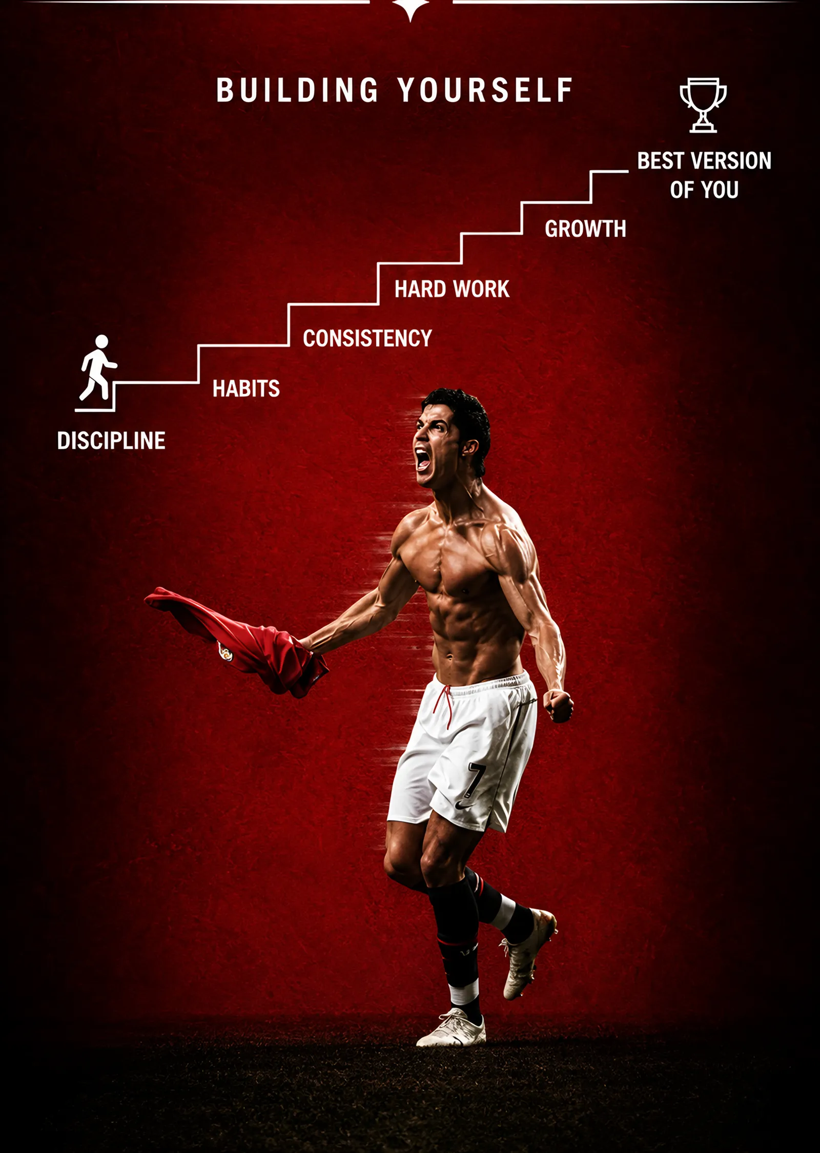 Cristiano Ronaldo: Building Yourself metal tablo