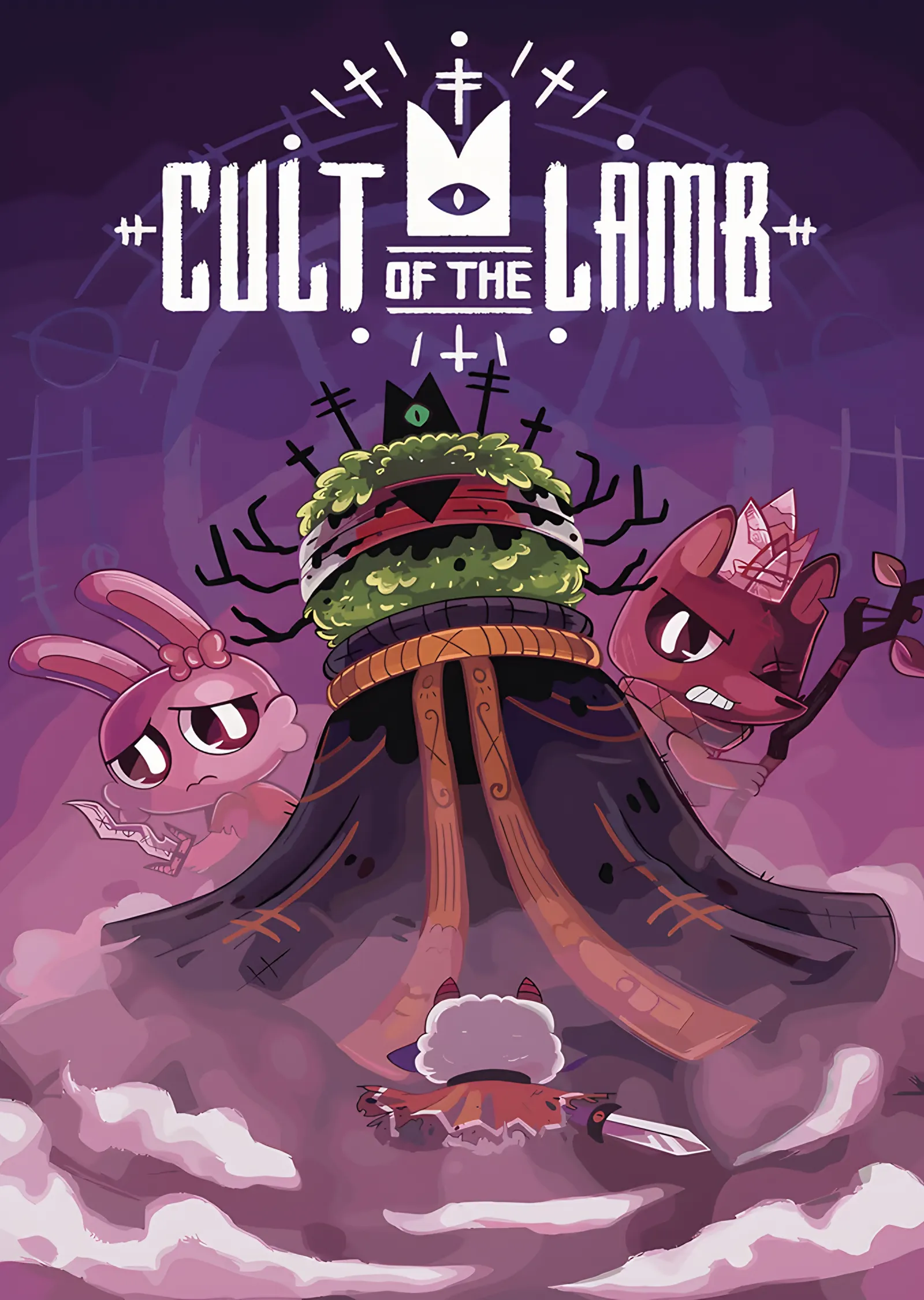Cult of the Lamb: Bulutlarda Taçlı Kuzu metal tablo