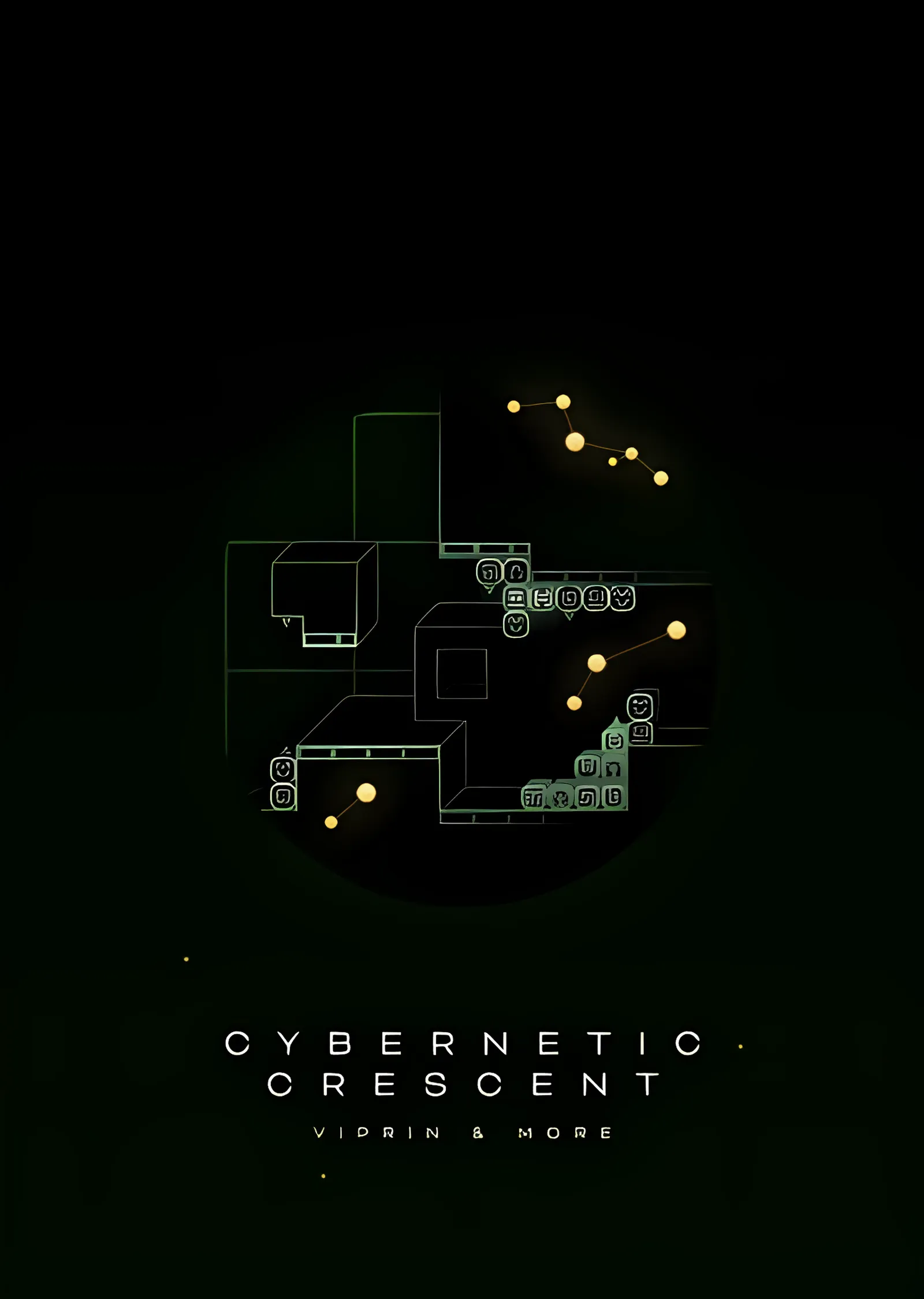 Cybernetic Crescent - Yeşil Devre metal tablo