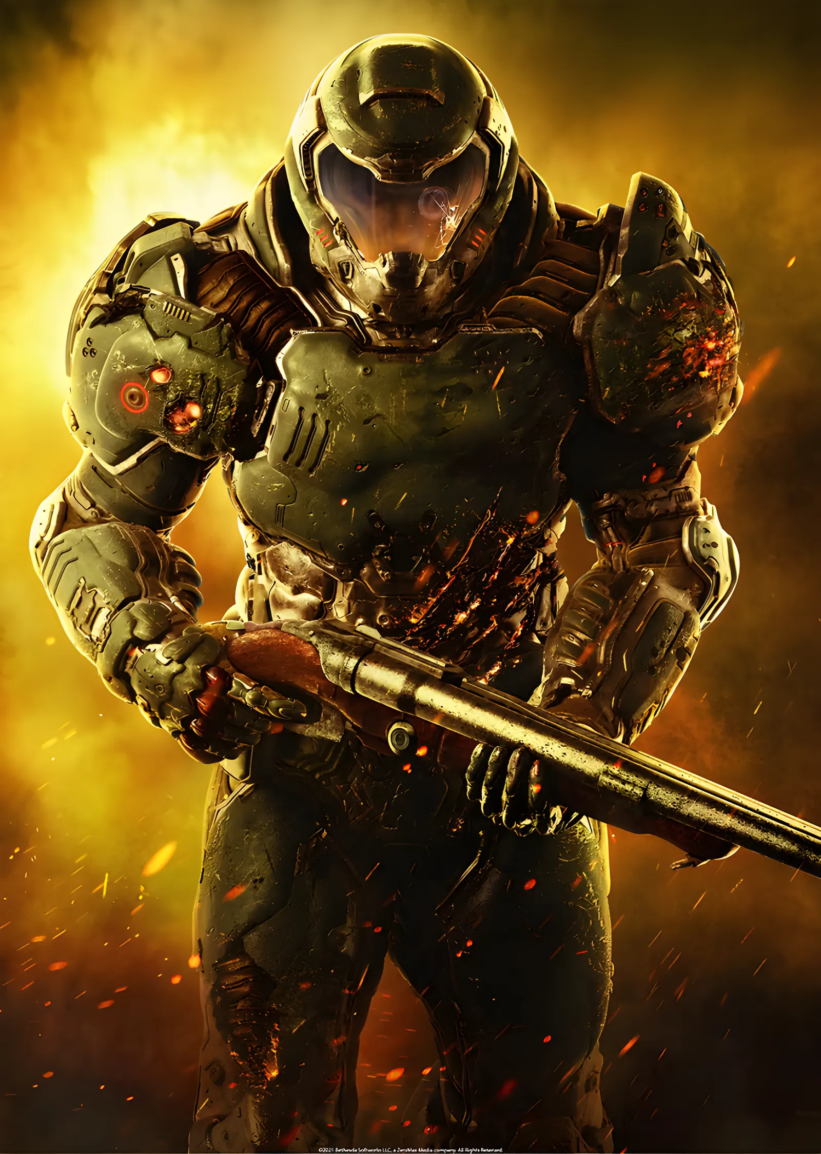 DOOM Slayer metal tablo