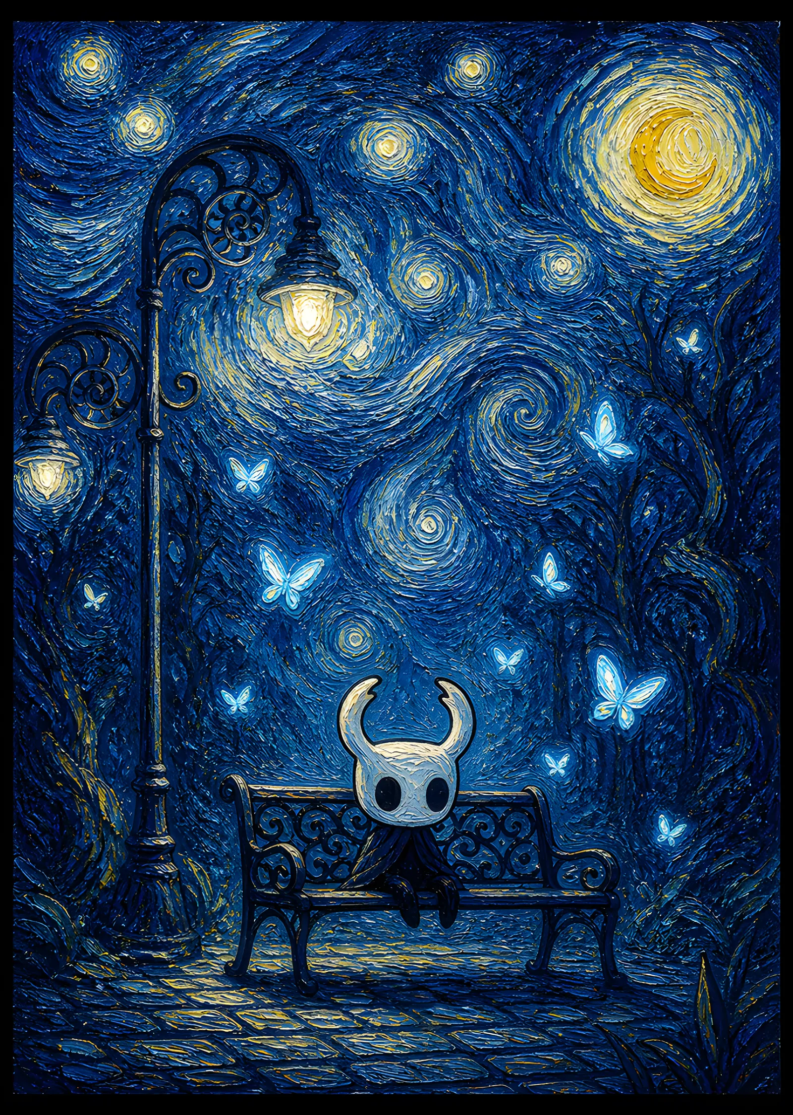 Hollow Knight: Yıldızlı Gece metal tablo