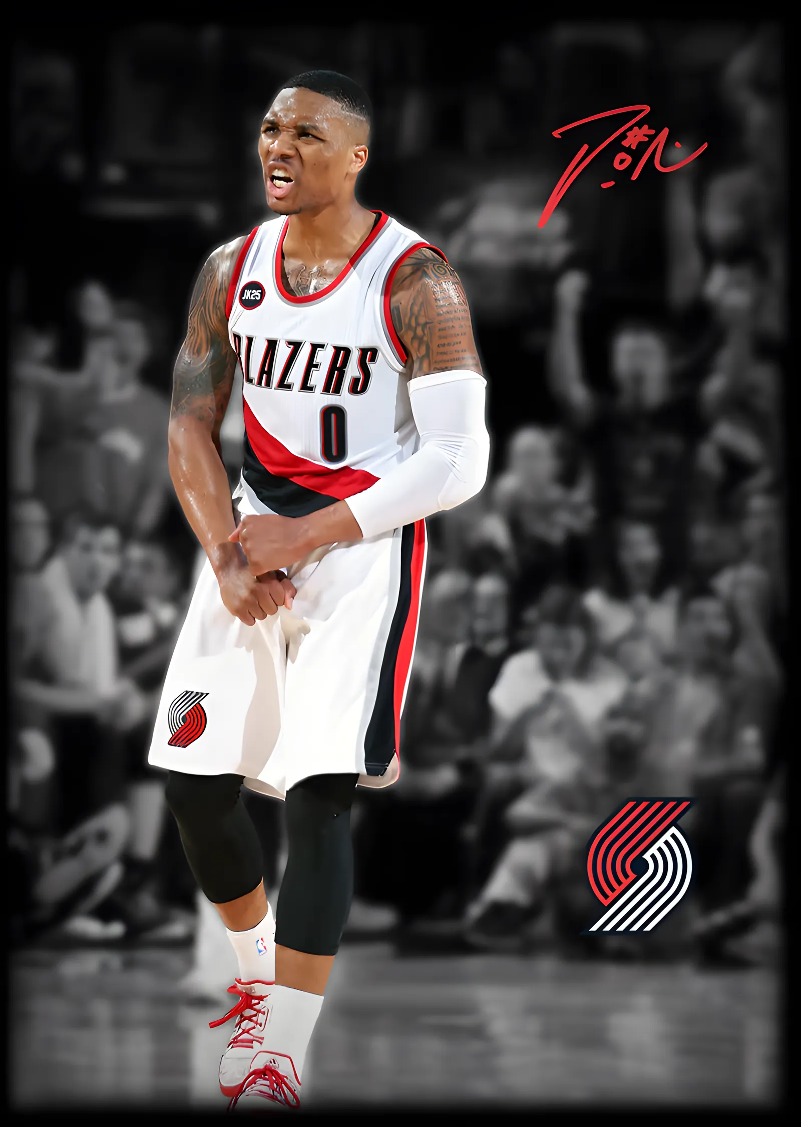 Damian Lillard - Portland Trail Blazers metal tablo