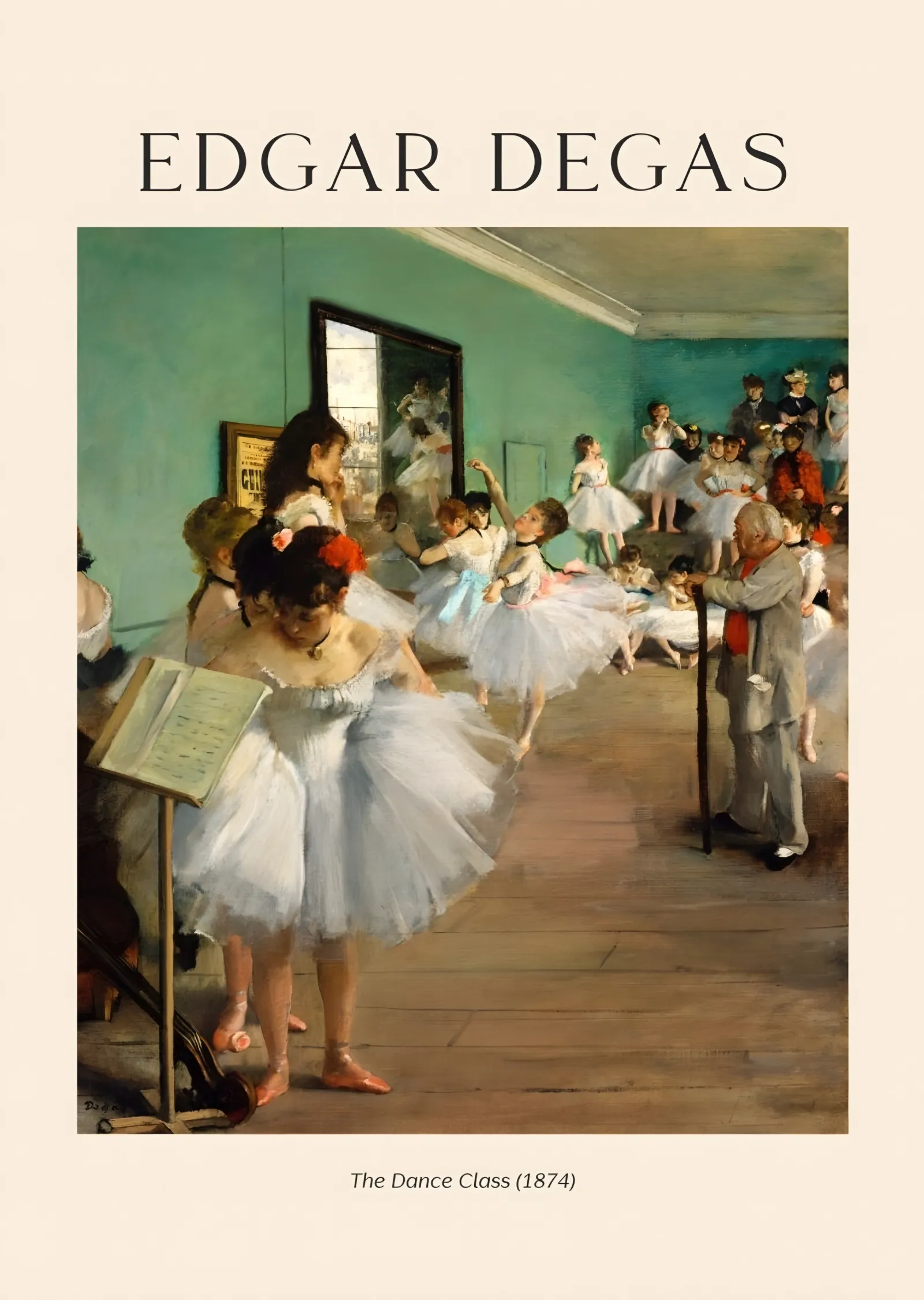 Dans Dersi Sergi Afişi - Edgar Degas metal tablo