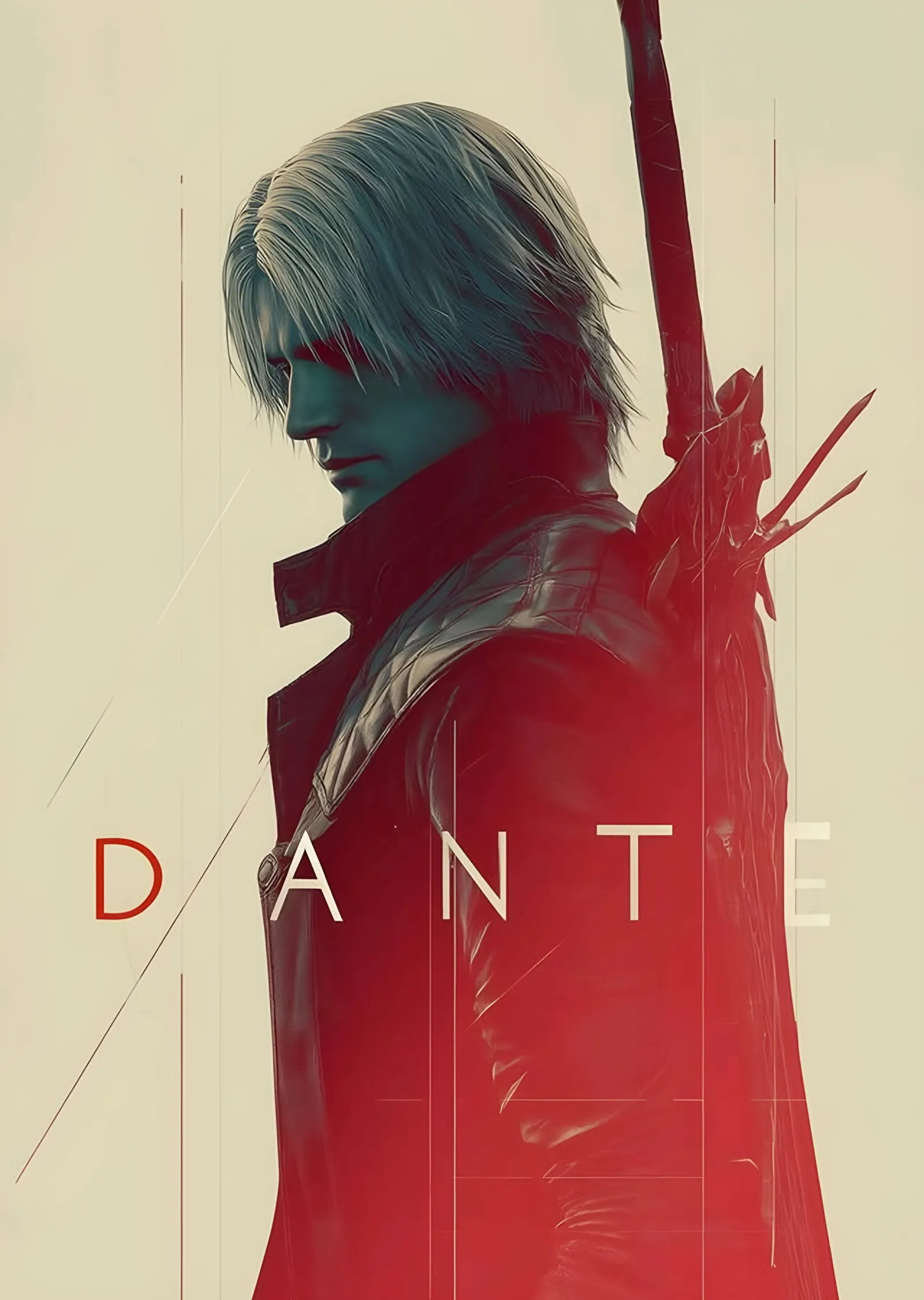 Dante - Devil May Cry metal tablo