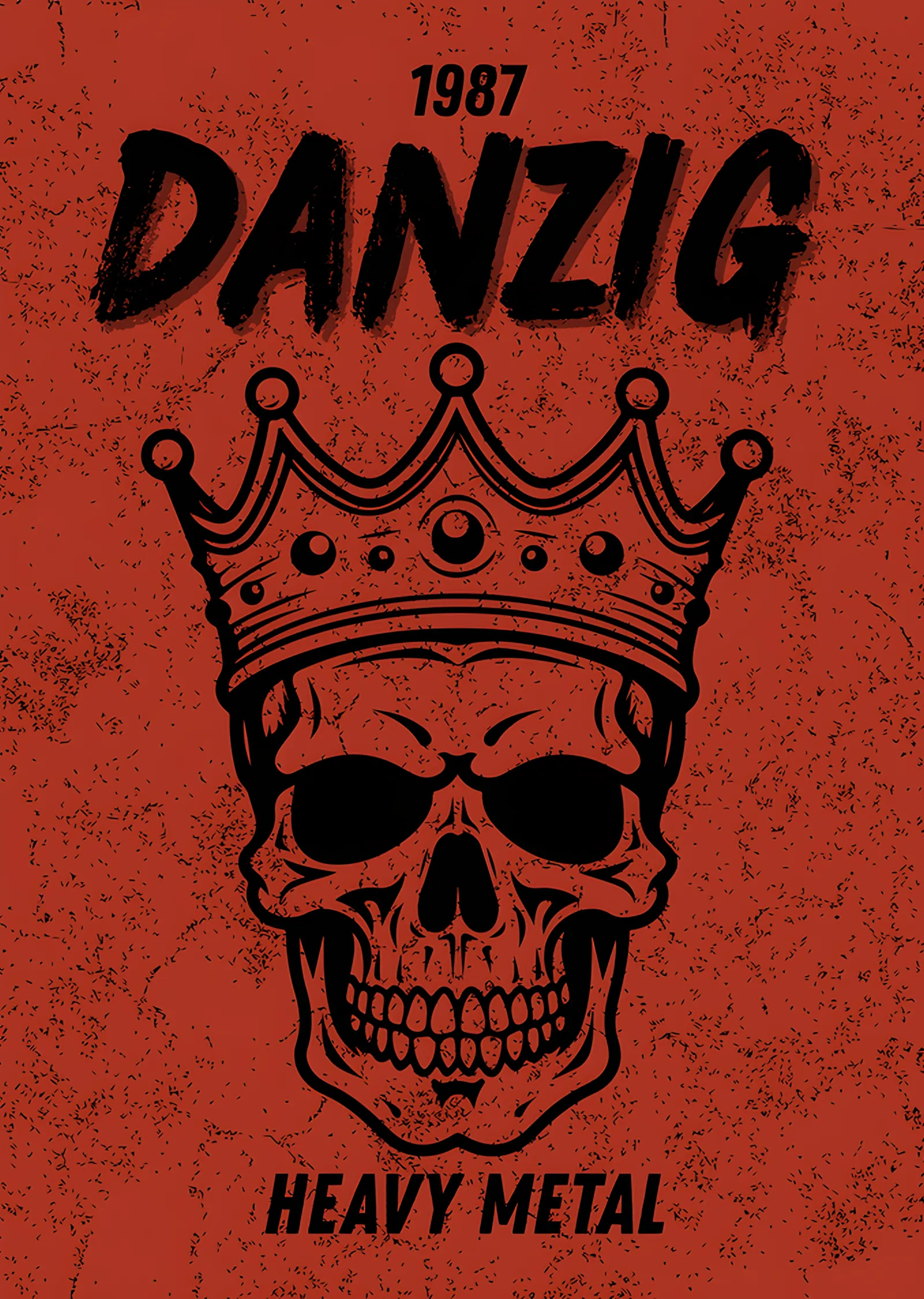 Danzig 1987: Taçlı Kafatası Amblemi metal tablo