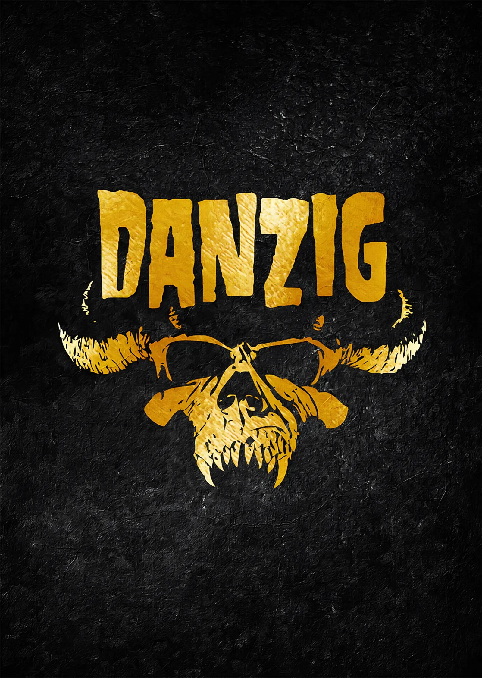 Danzig: Altın Boynuzlu Kafatası metal tablo