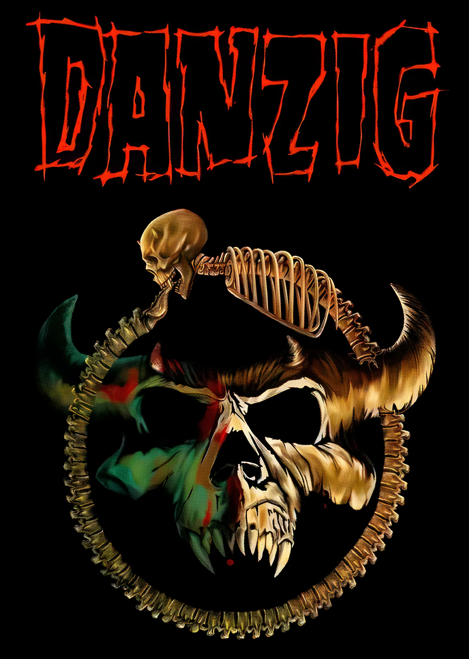 Danzig: Omurgalı Kafatası Amblemi metal tablo