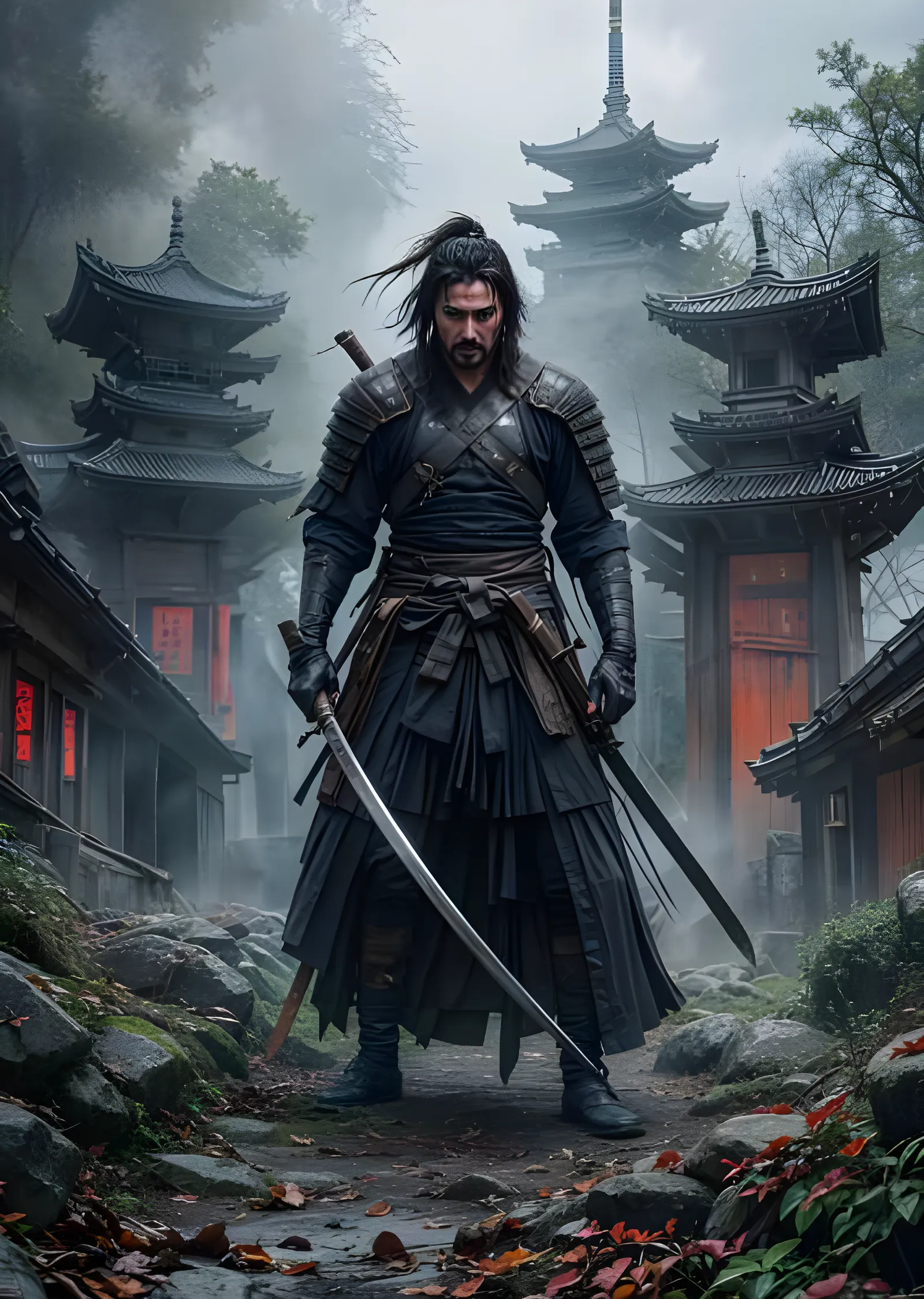 Keanu Reeves - Sisli Tapınakta Samuray metal tablo