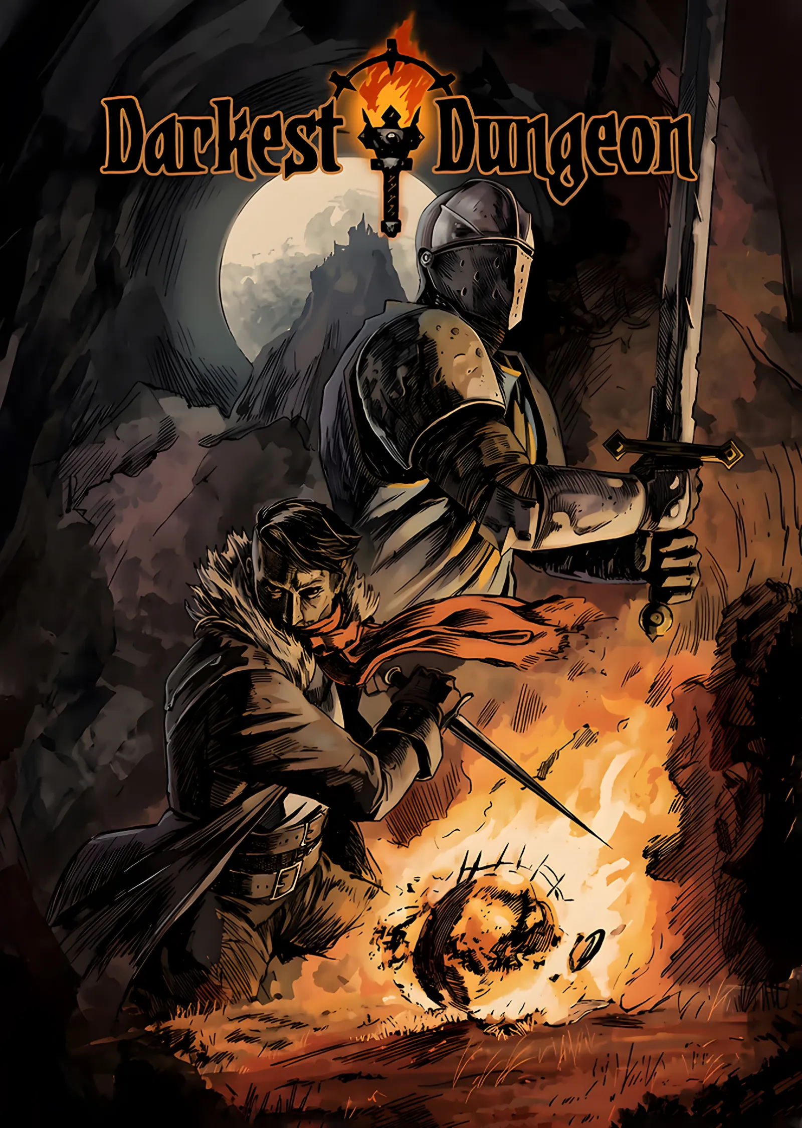 Darkest Dungeon: Meşale Işığında Kadro metal tablo