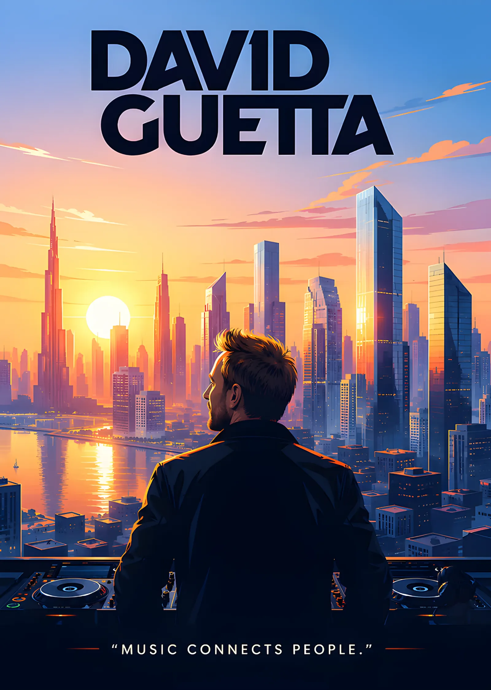 David Guetta - Music Connects People metal tablo