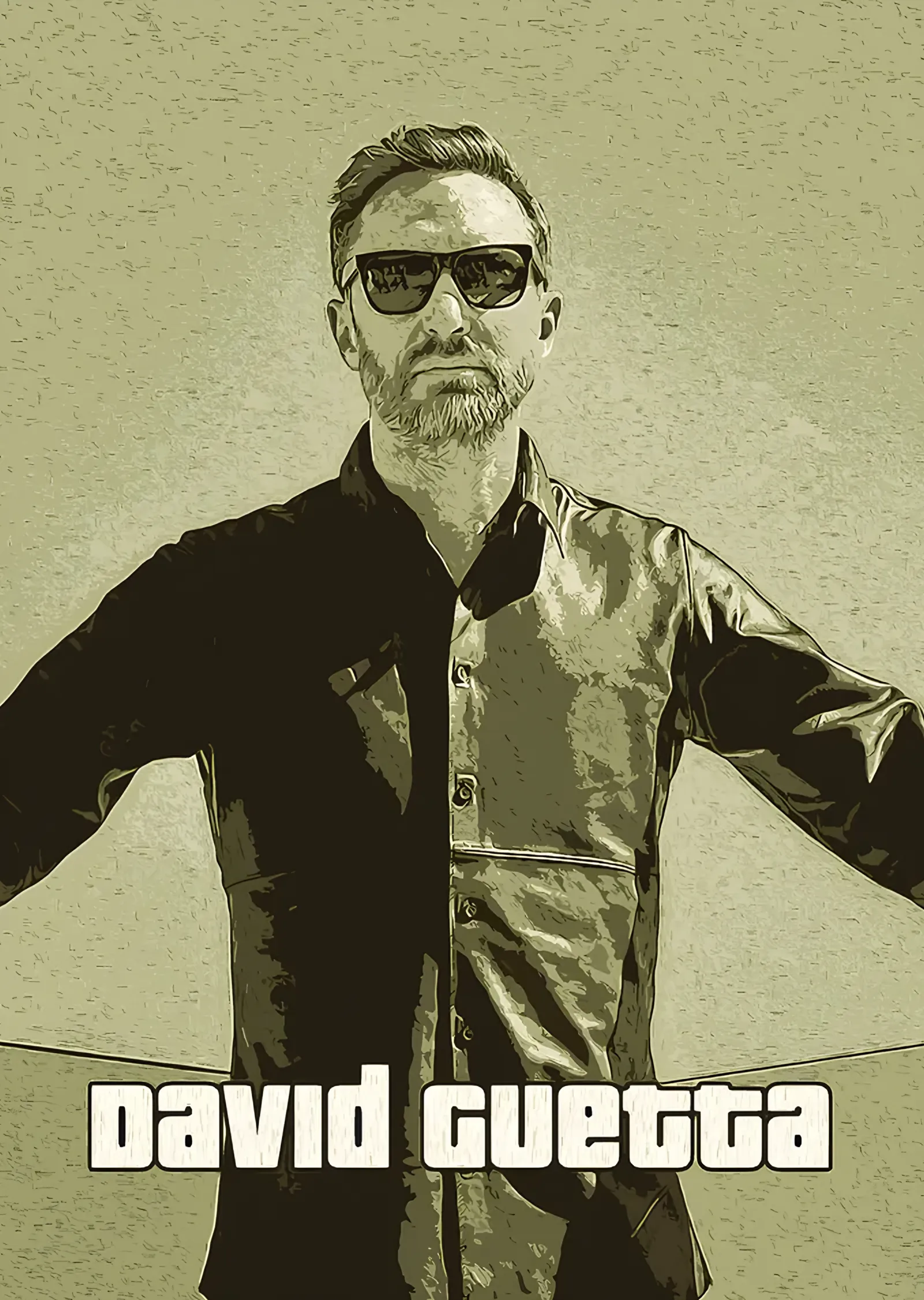 David Guetta - Pop Art Portre metal tablo