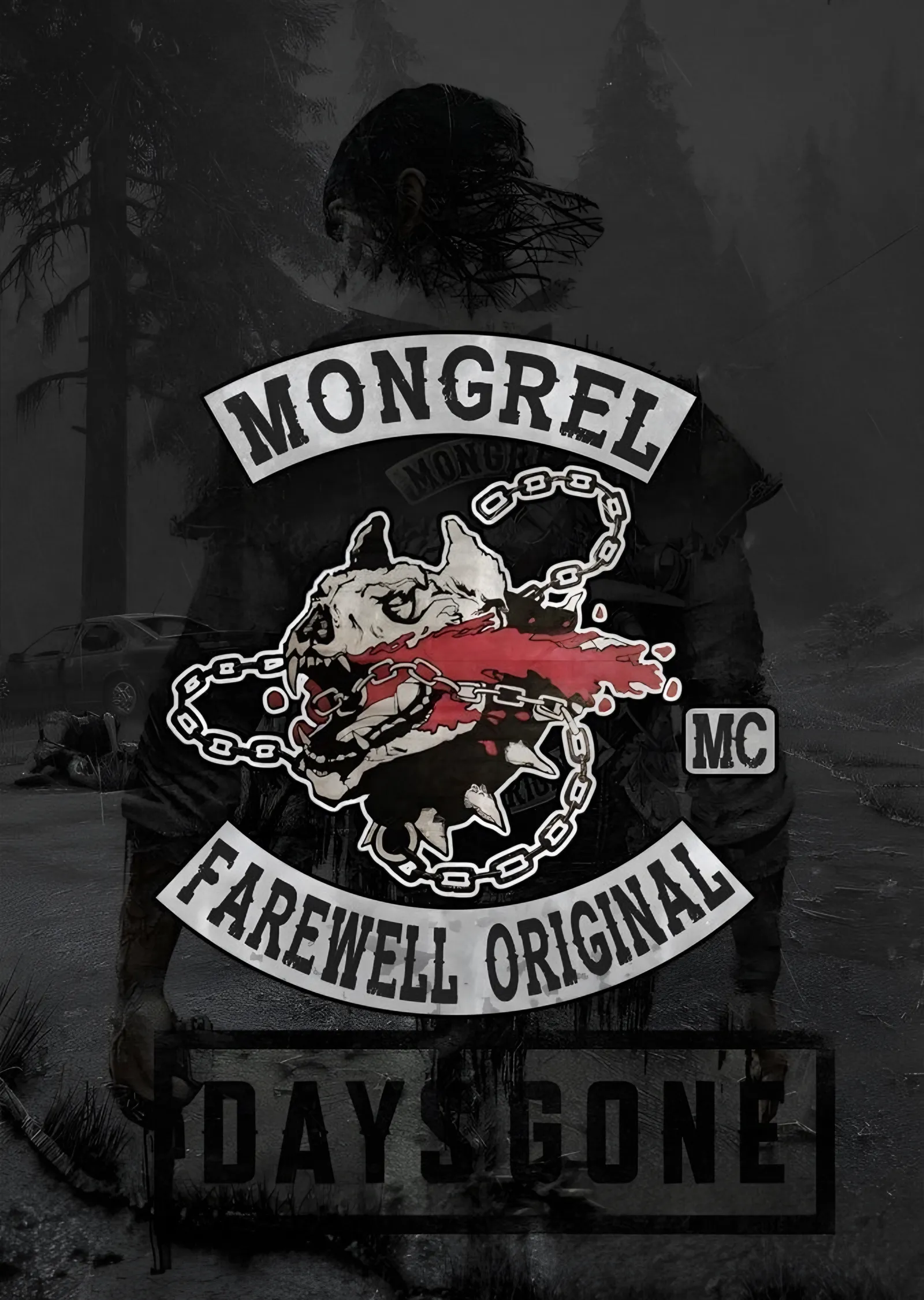 Days Gone: Mongrel MC Yeleği metal tablo
