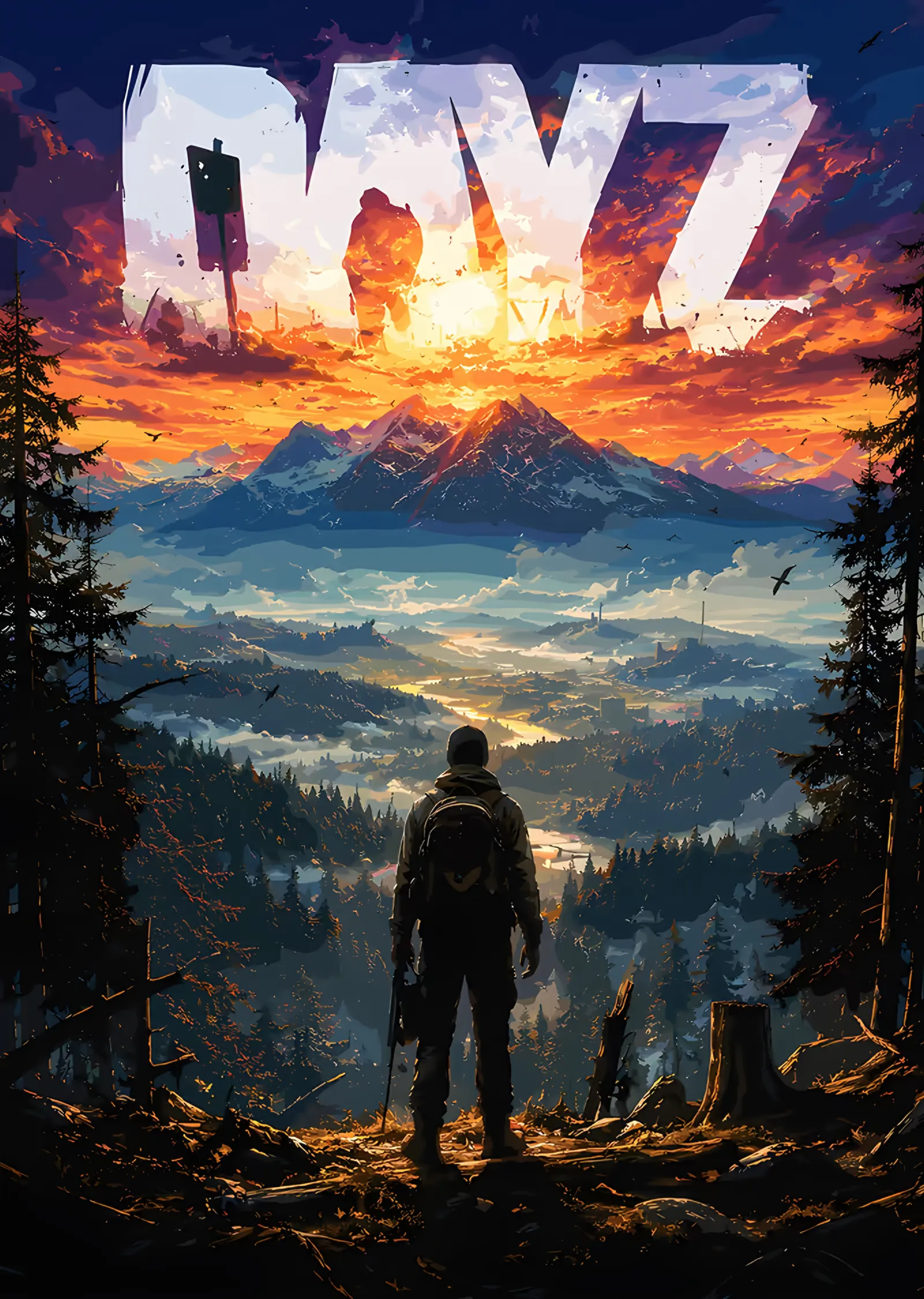 DayZ: Vadiye Bakan Hayatta Kalan metal tablo