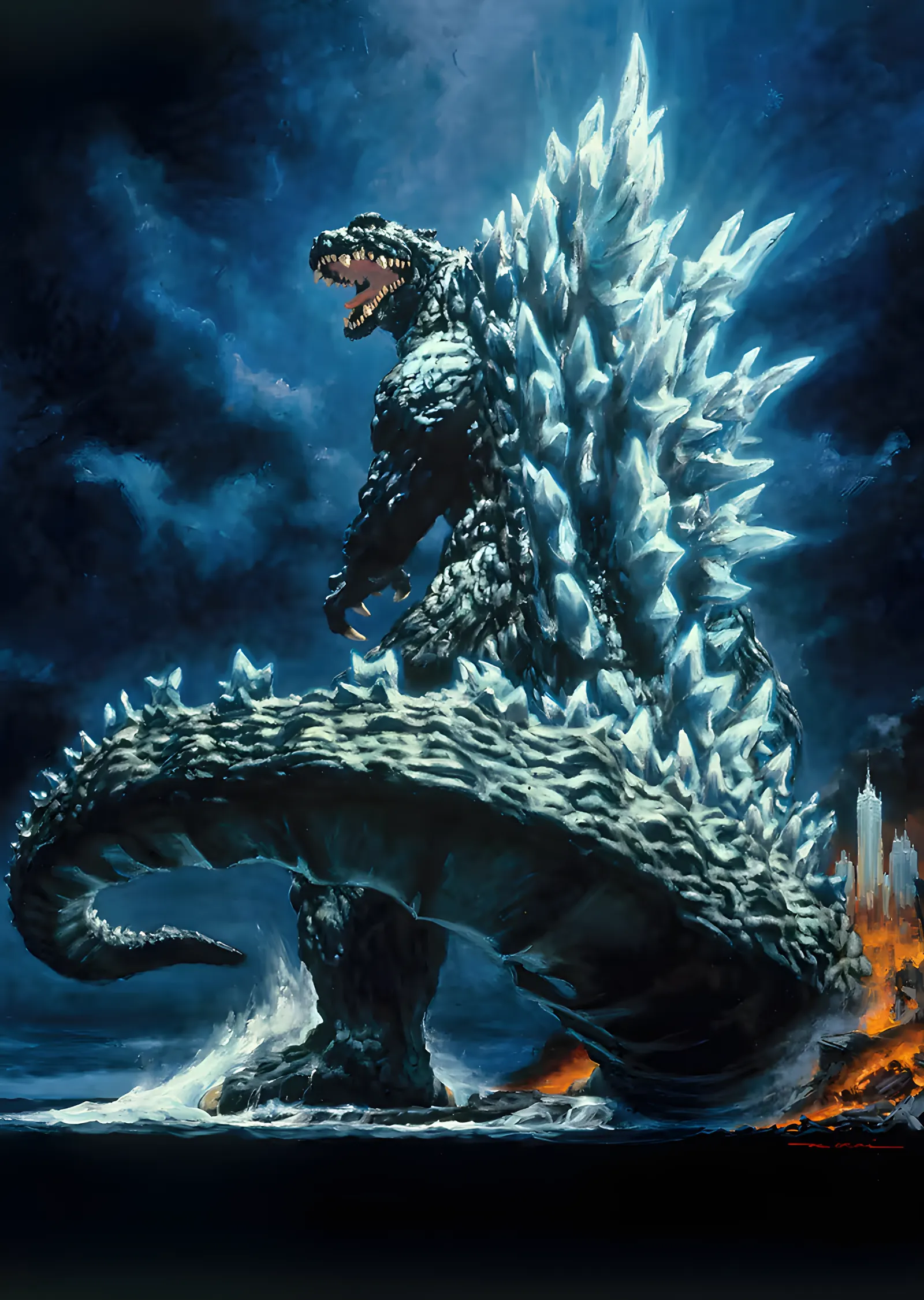 Godzilla metal tablo