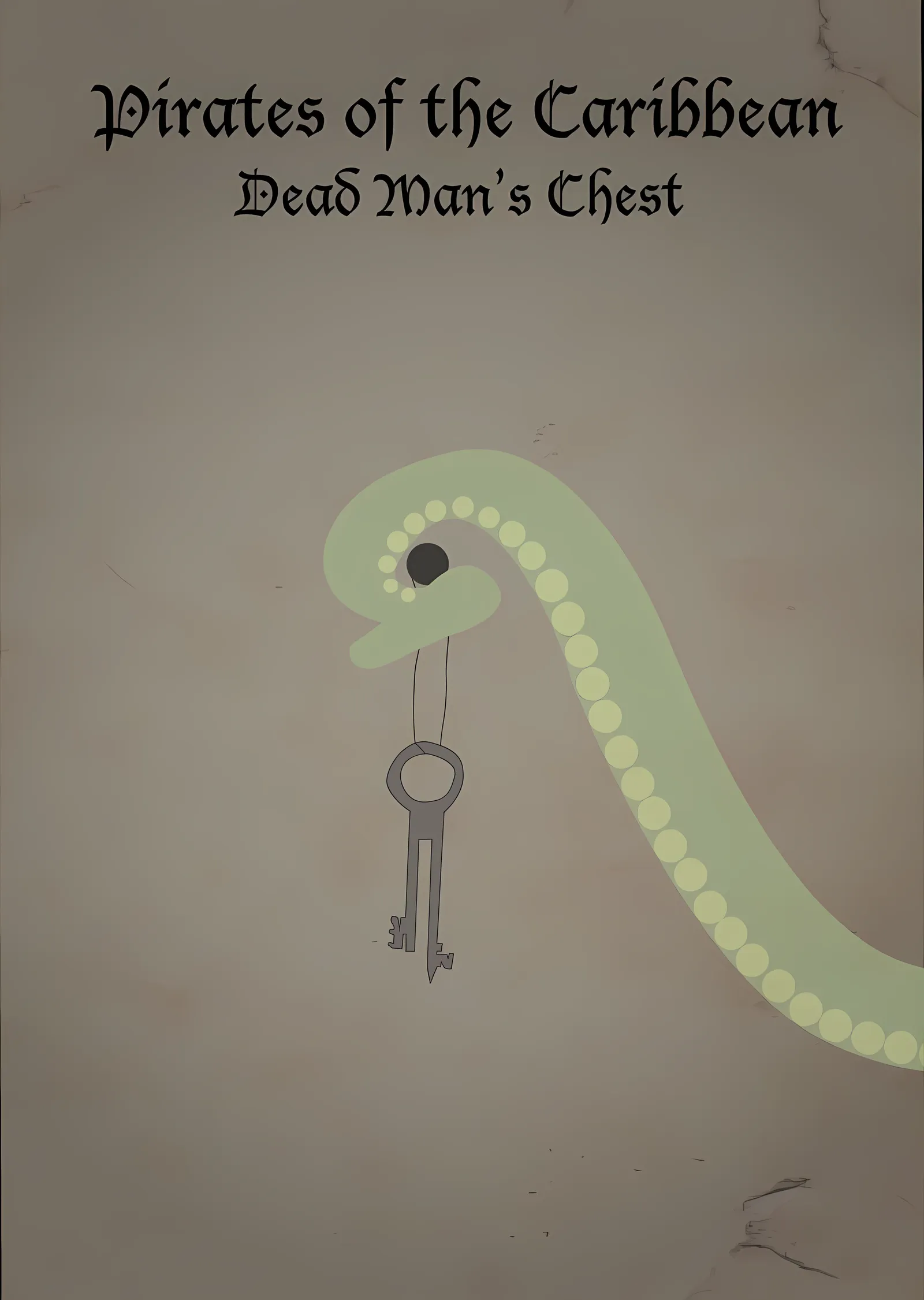 Dead Mans Chest Anahtar ve Yılan metal tablo