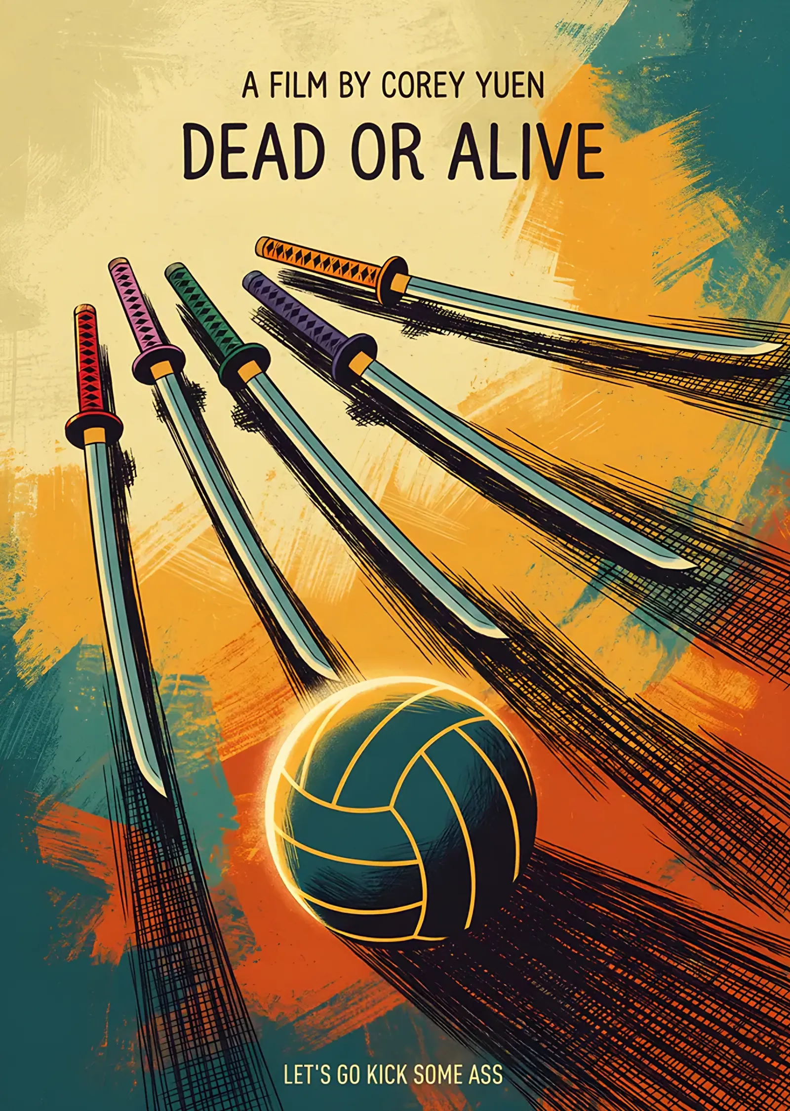 Dead or Alive: Turuncu Zeminde Katanalar ve Top metal tablo