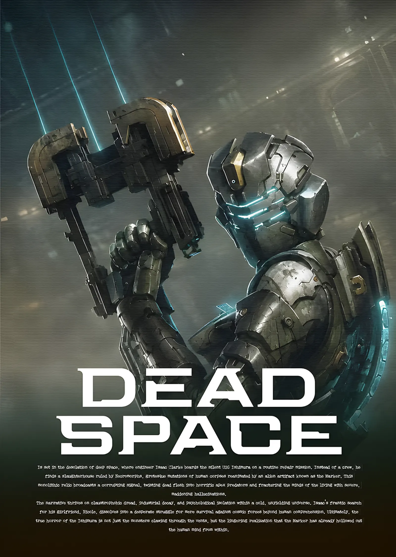 Dead Space: Gri Zeminde İki Mühendis Zırhı metal tablo