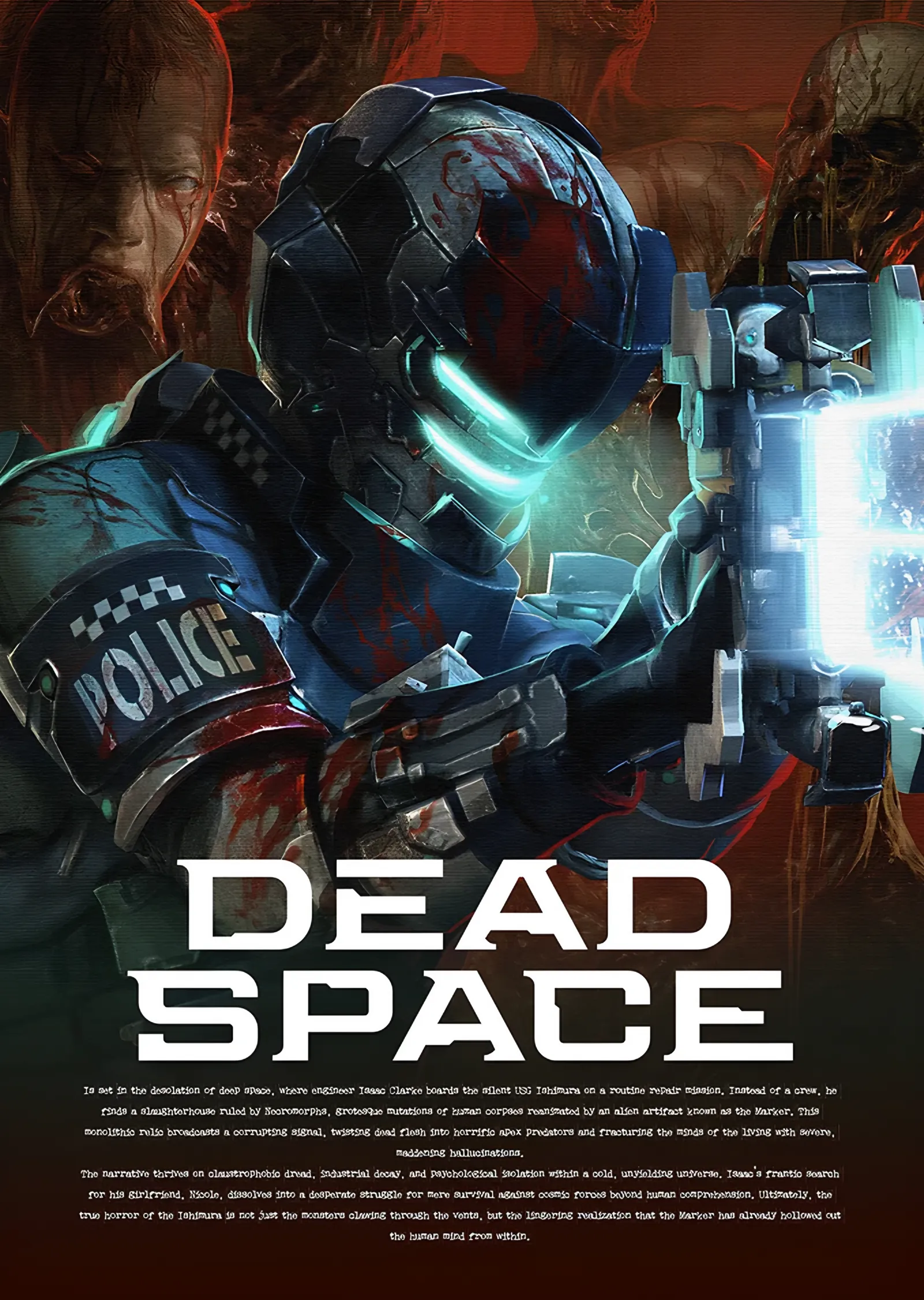 Dead Space: Mavi Işıklı Zırhın Sırtı metal tablo