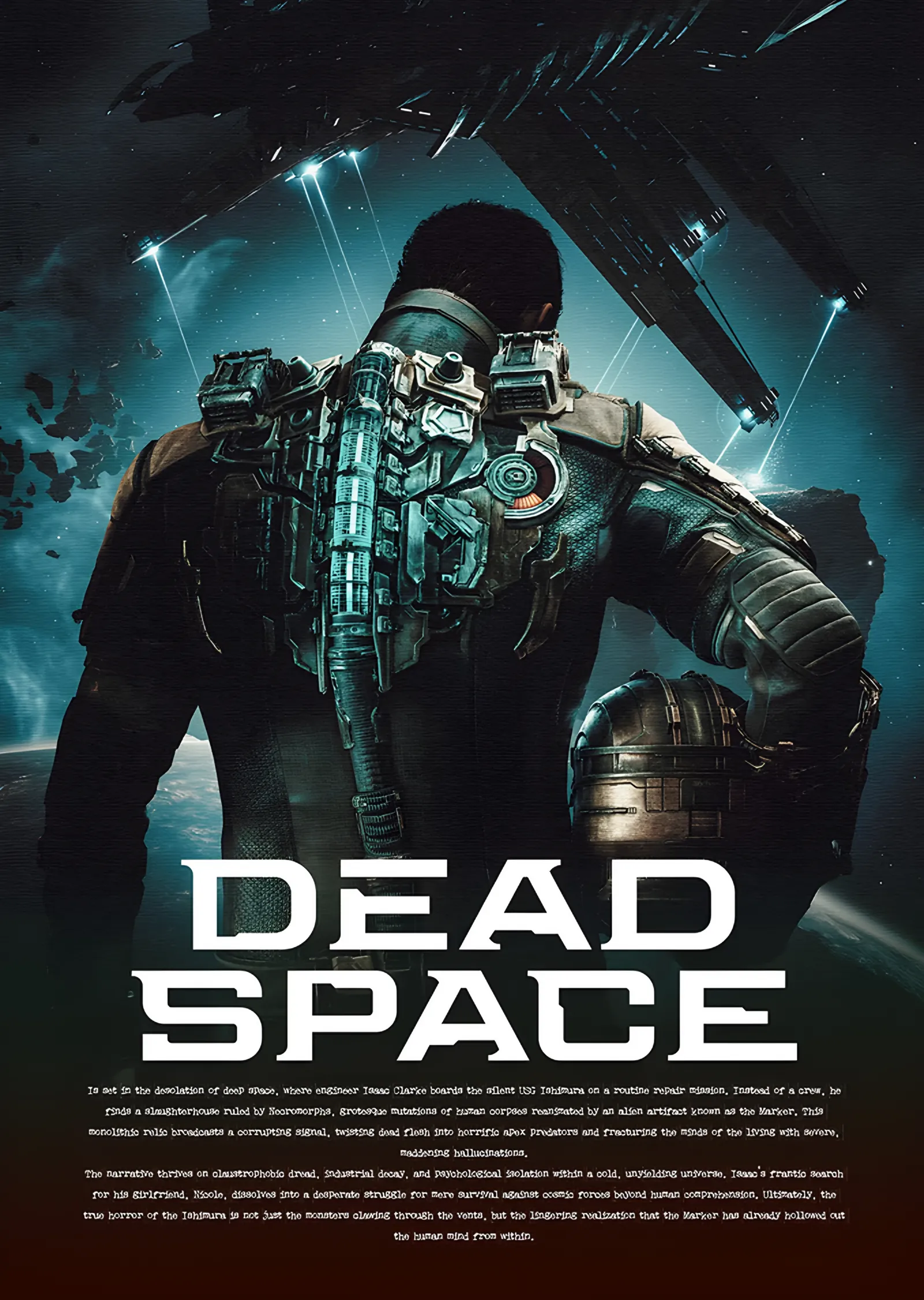 Dead Space: Mavi Işıkta Mühendis Zırhı metal tablo