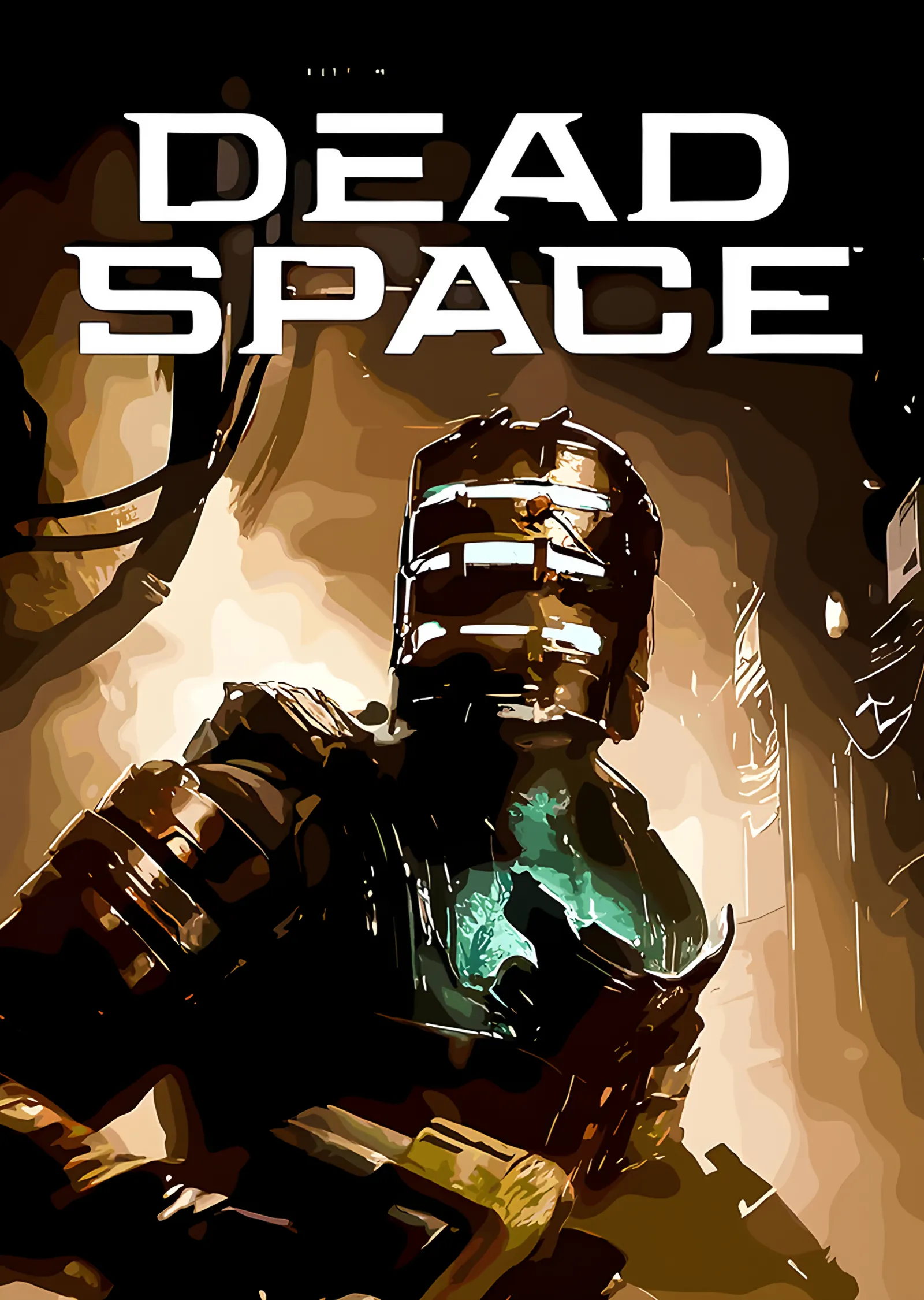 Dead Space: Yeşil Işıkta Zırhın Silüeti metal tablo