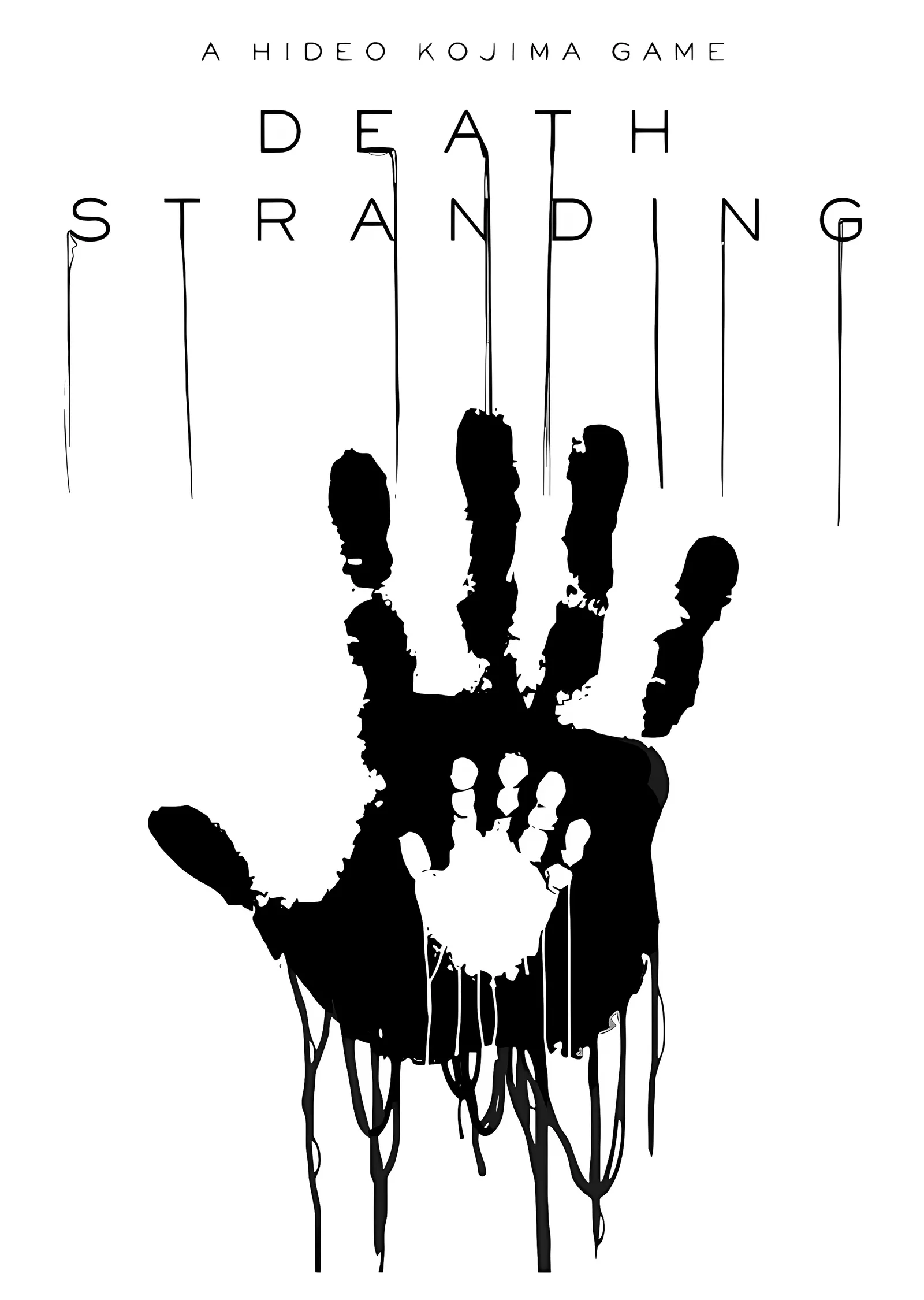 Death Stranding: Beyaz Zeminde Siyah El İzi metal tablo