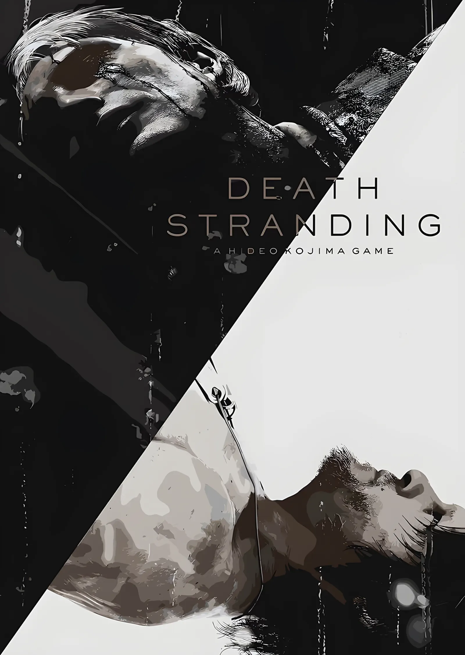 Death Stranding: Siyah Beyaz Bölünmede Yüz metal tablo