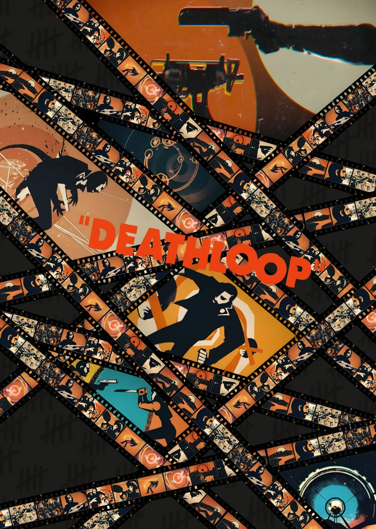 Deathloop: Kolaj Afişi metal tablo