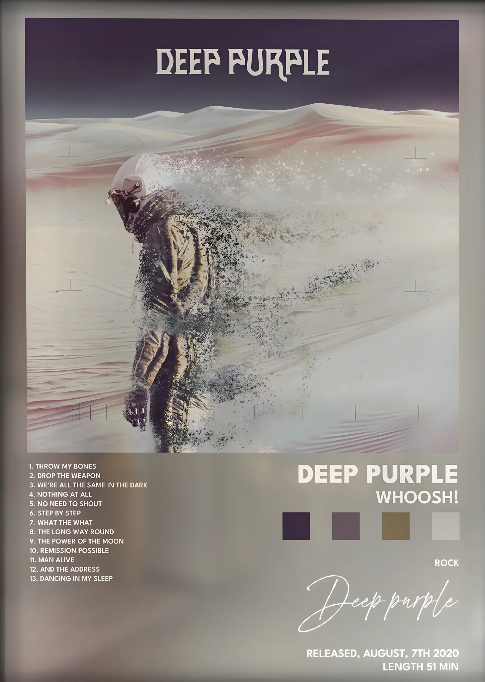 Deep Purple: Whoosh! metal tablo