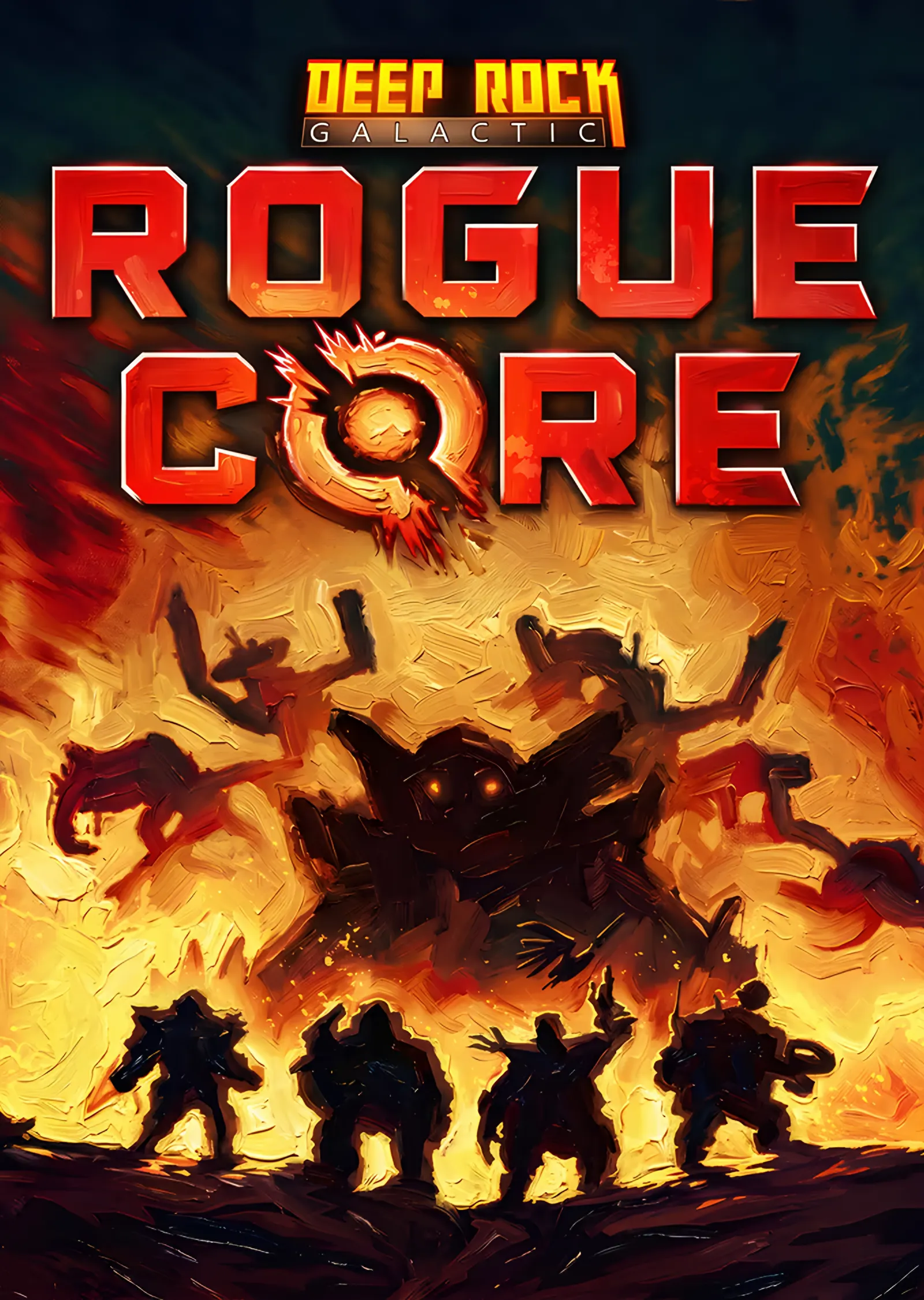 Deep Rock Galactic Rogue Core: Alevde Cüce Ekibi metal tablo