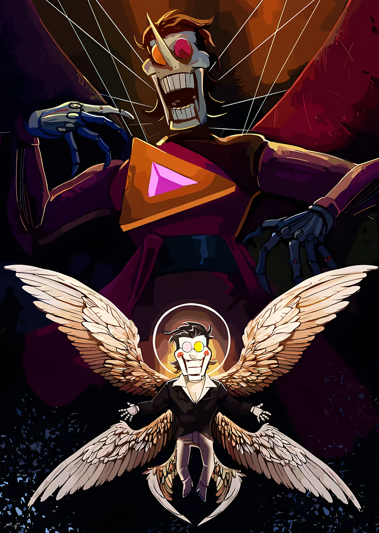 Deltarune: Kanatlı Spamton NEO metal tablo