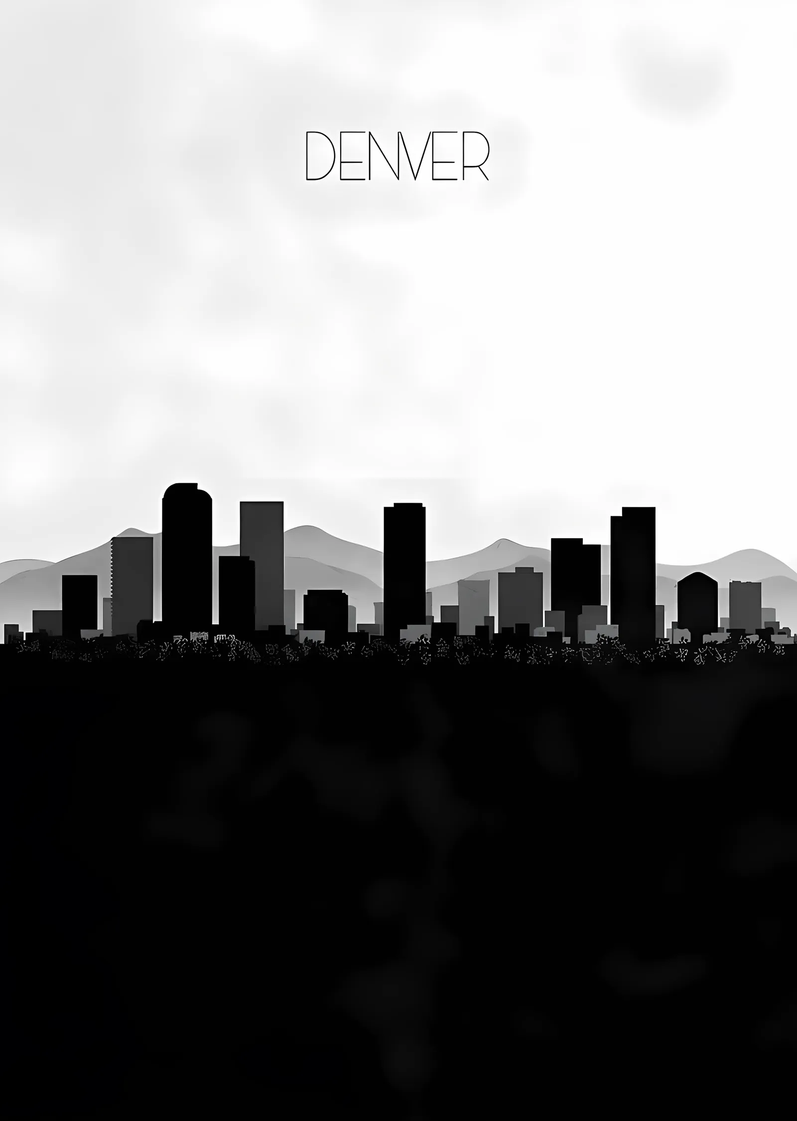 Denver Silueti metal tablo