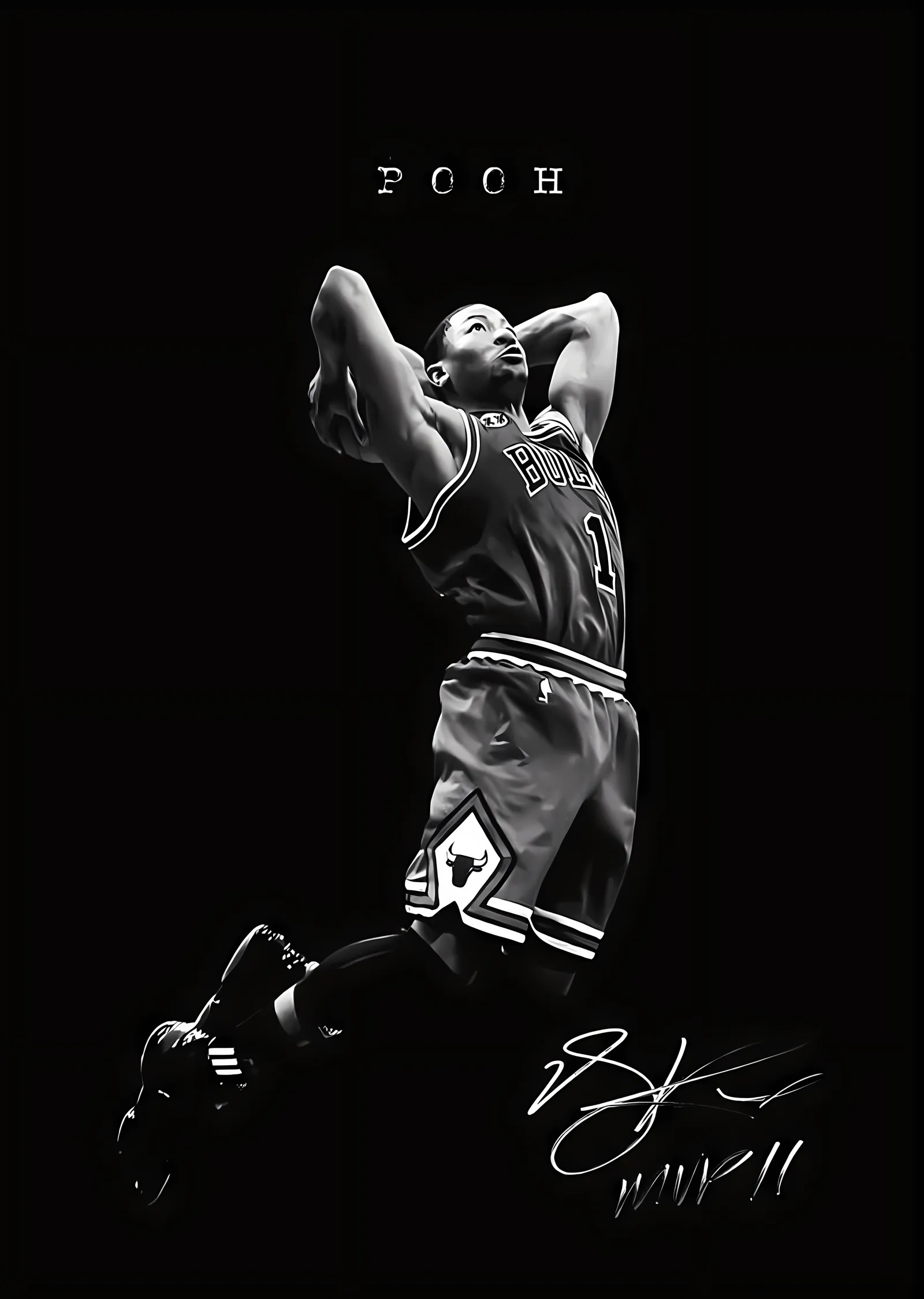 Derrick Rose: Pooh metal tablo