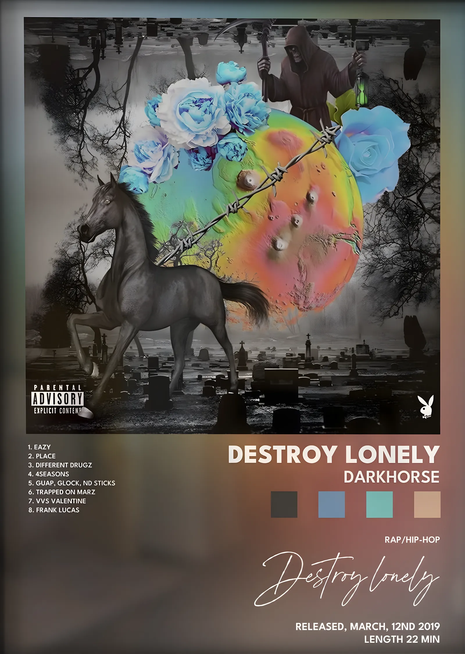 Destroy Lonely: Darkhorse metal tablo