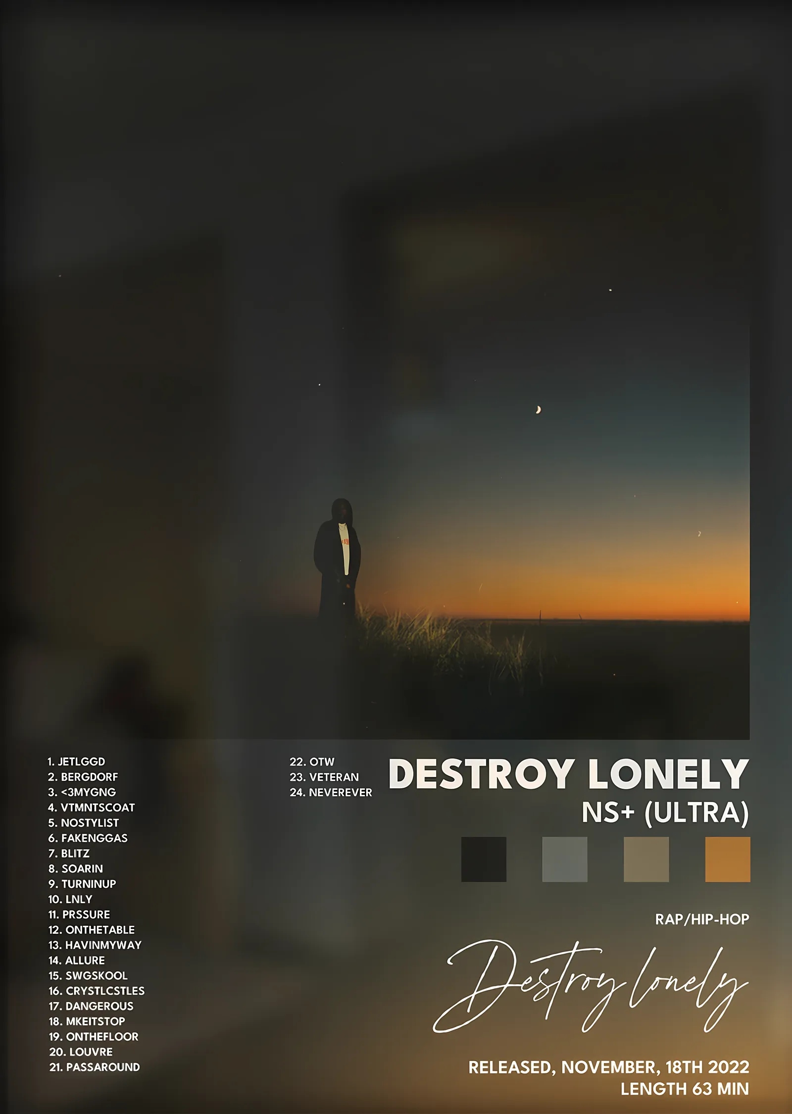 Destroy Lonely: NS+ (Ultra) metal tablo