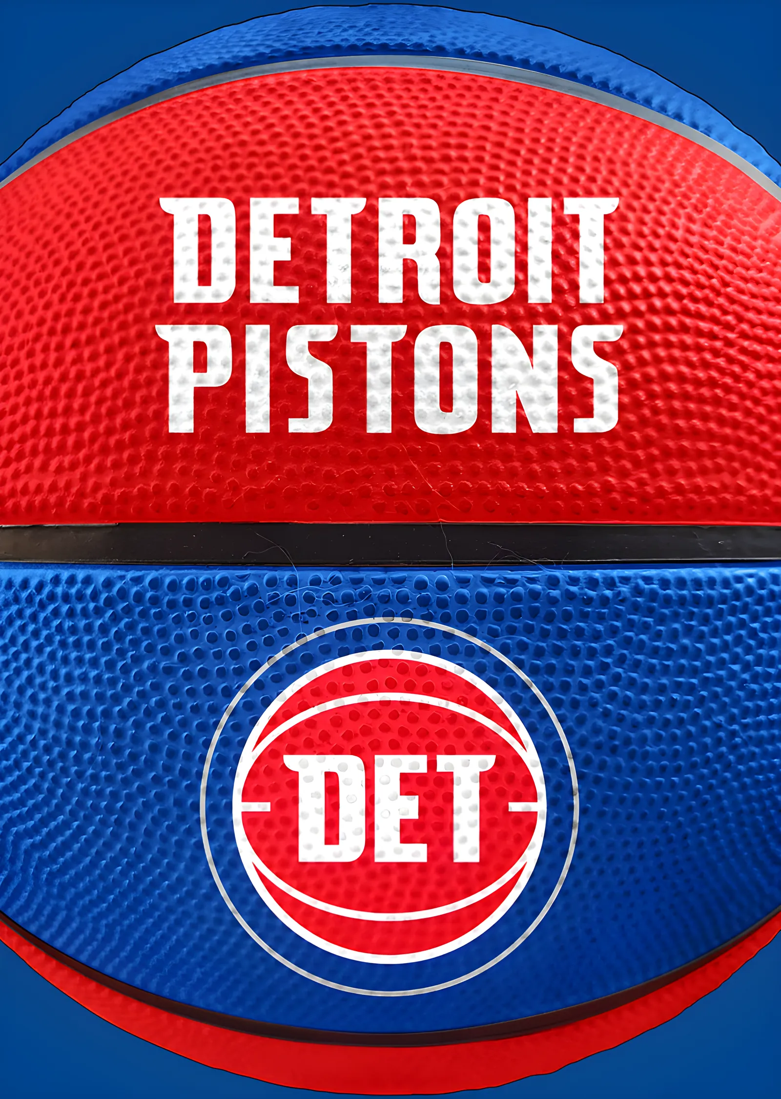 Detroit Pistons - Basketbol Topu metal tablo