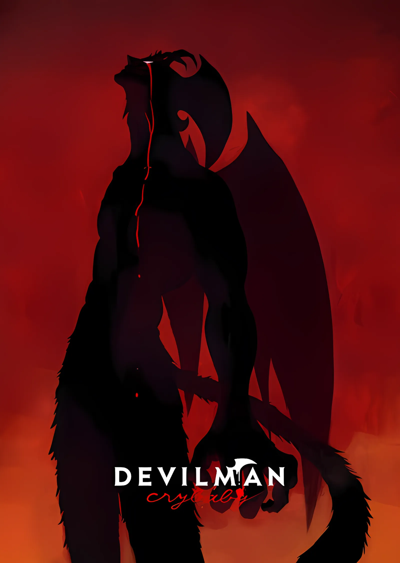 Devilman Crybaby - Kızıl Zemin metal tablo