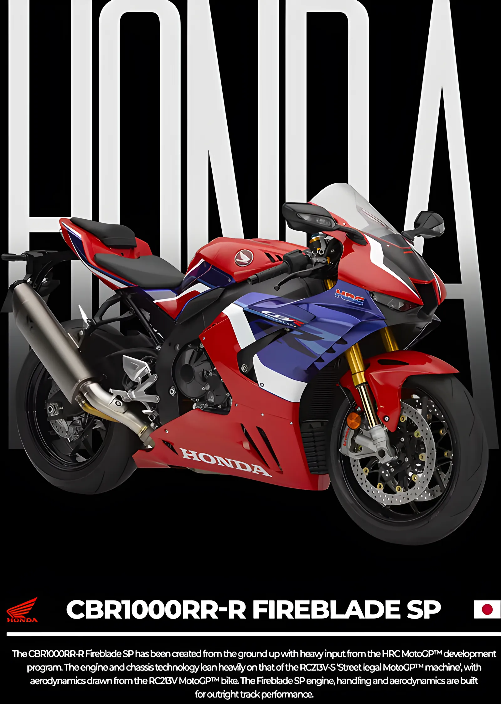 Honda CBR1000RR-R Fireblade SP - HRC metal tablo
