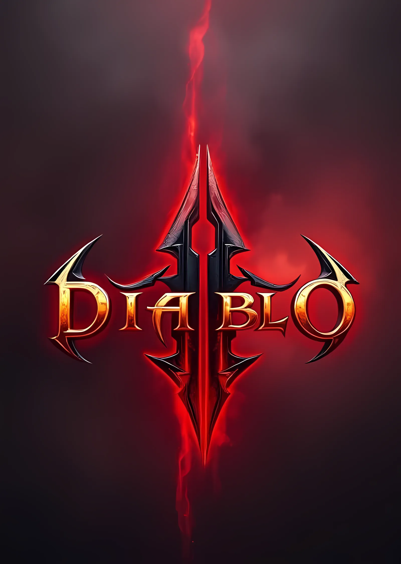 Diablo III - Alevli Logo metal tablo