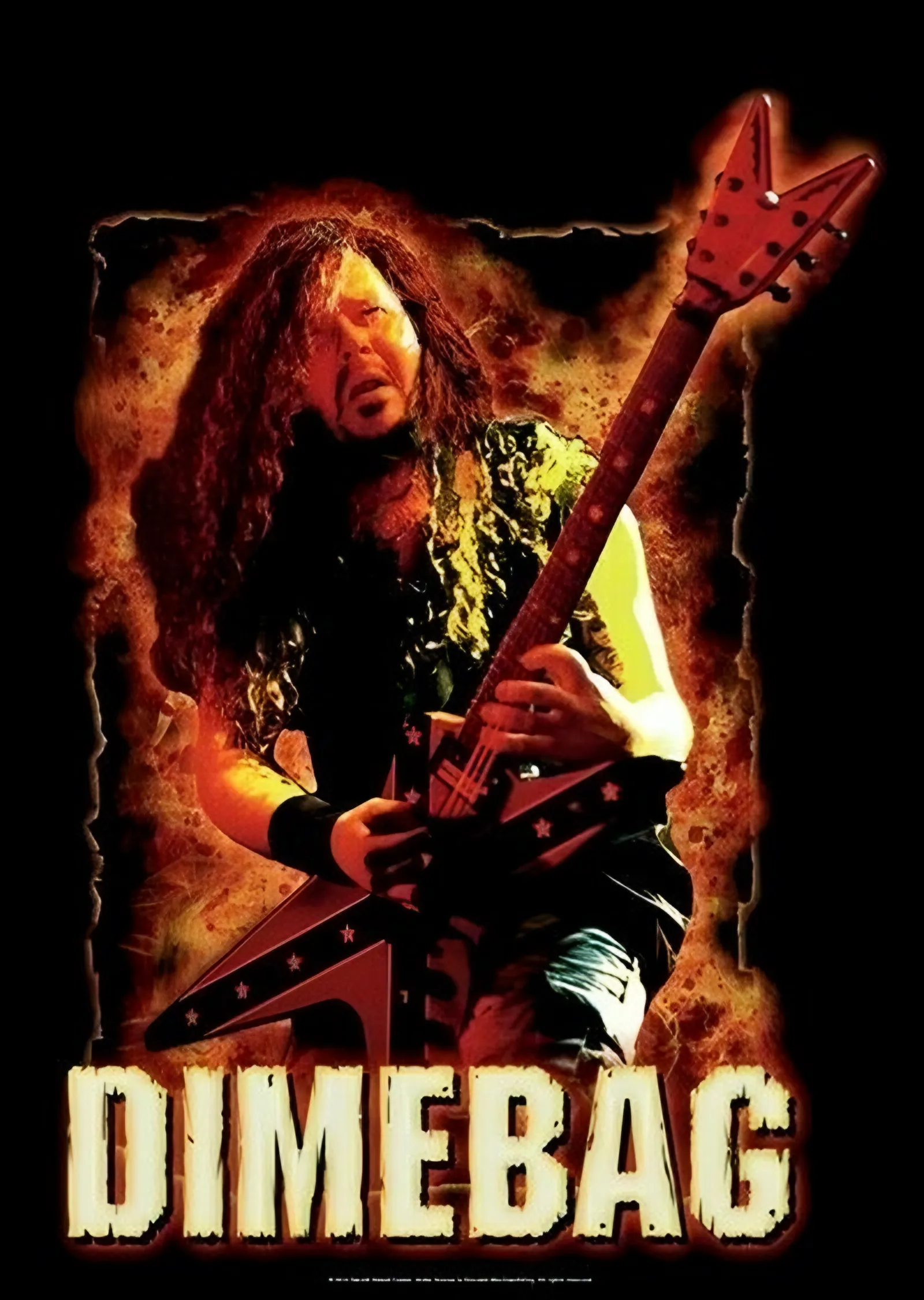 Dimebag Darrell: Alevli Sahne metal tablo