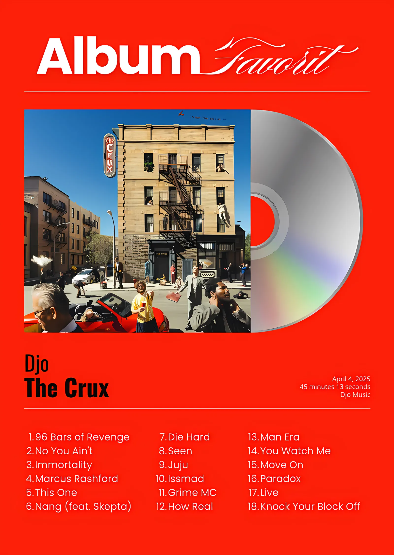 Djo: The Crux Kırmızı Künye metal tablo