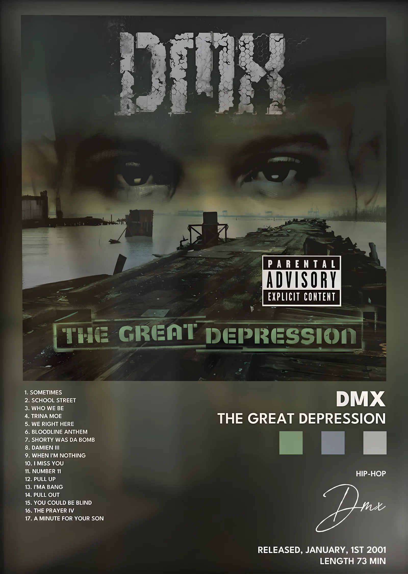 DMX: The Great Depression metal tablo